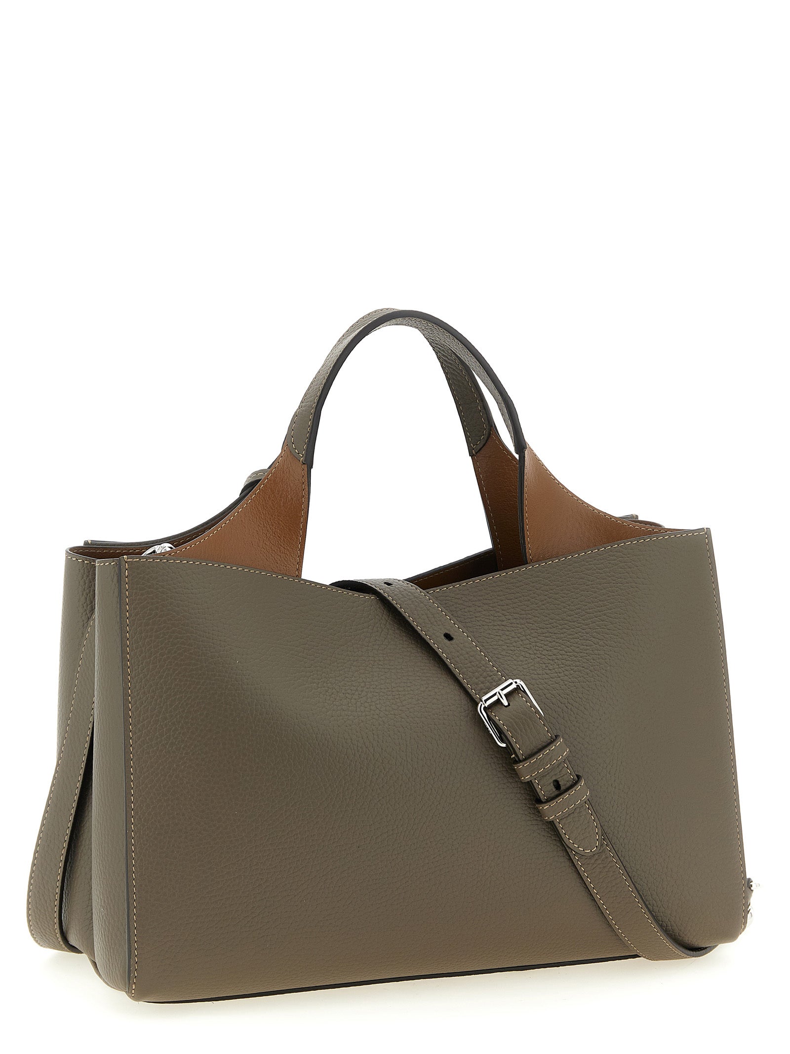 Tod's Gray Calfskin Handbag