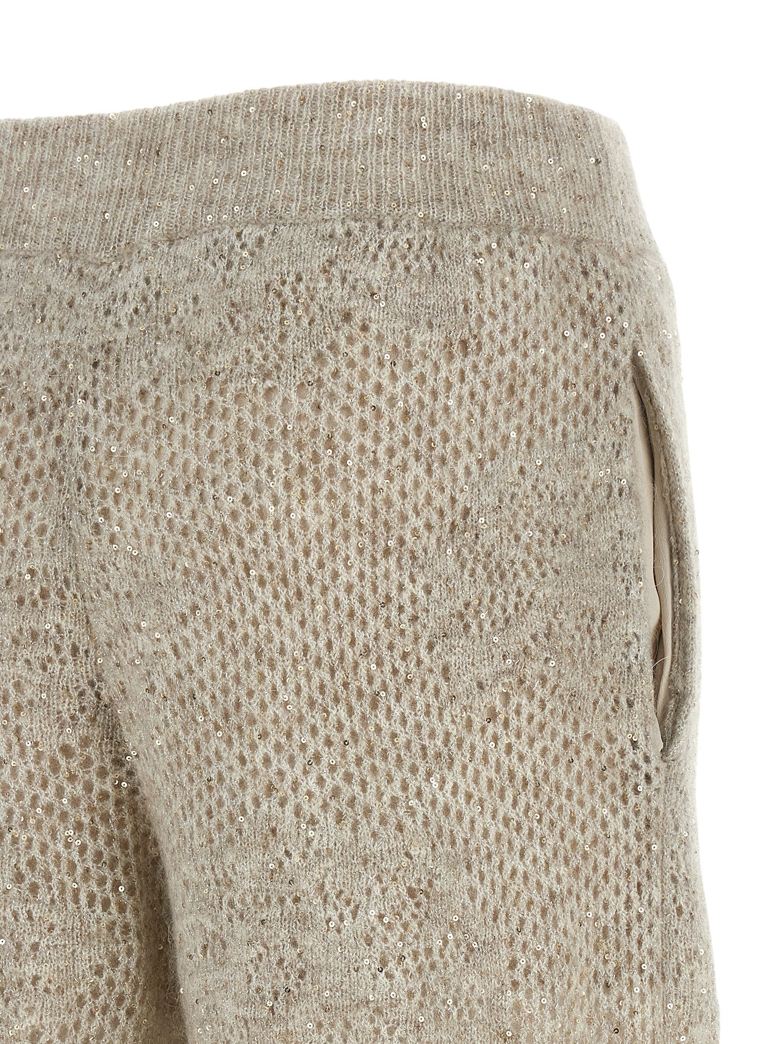 Brunello Cucinelli Beige Nylon Casual Pants