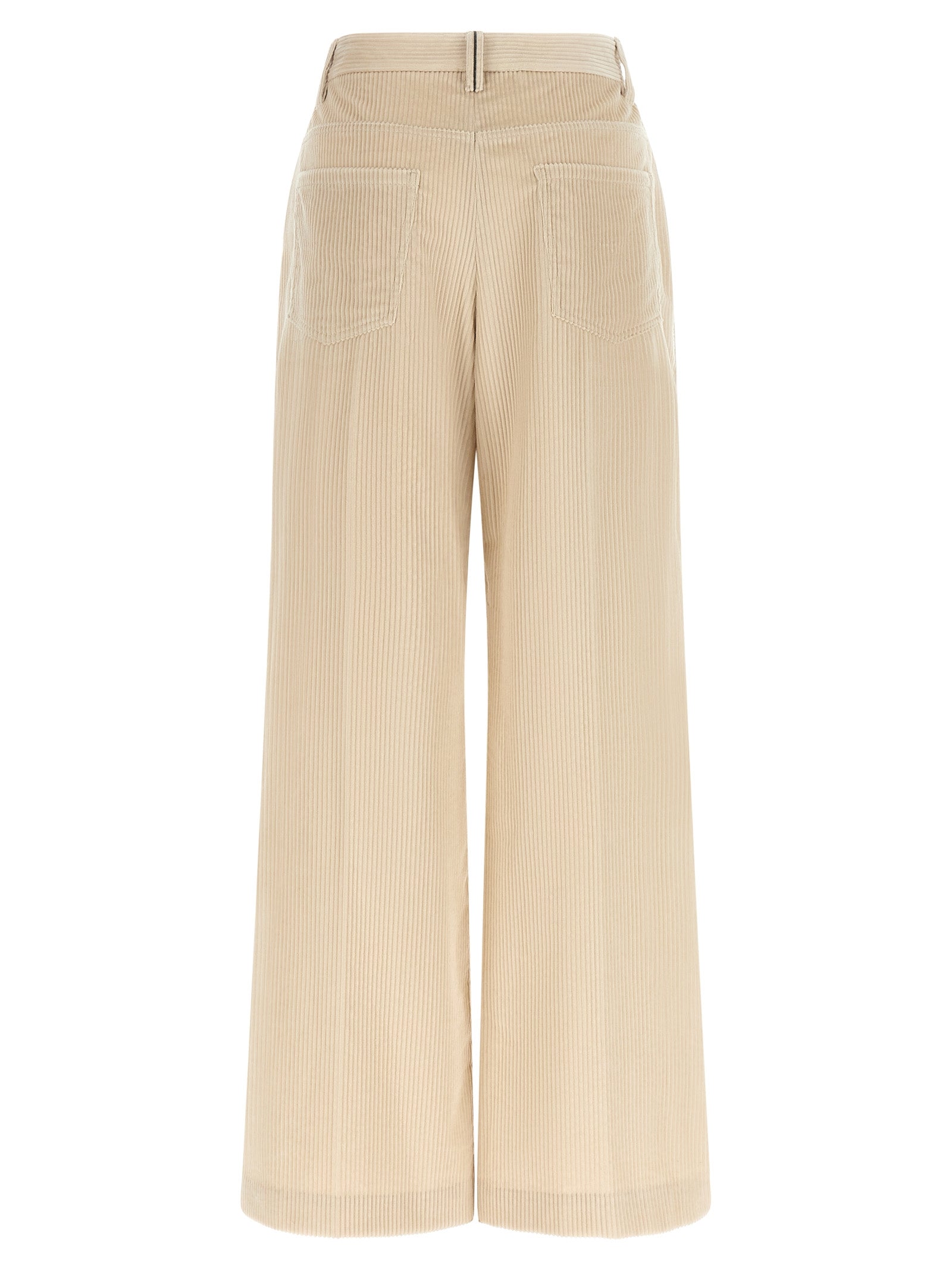 Brunello Cucinelli Beige Cotton Casual Pants