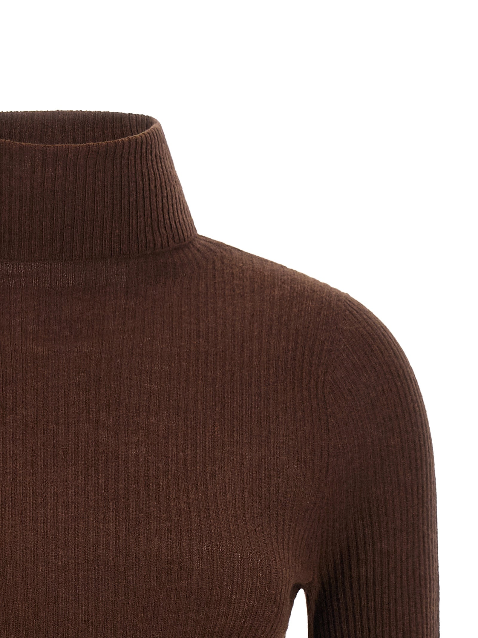 Fabiana Filippi Brown Virgin Wool Cardigan