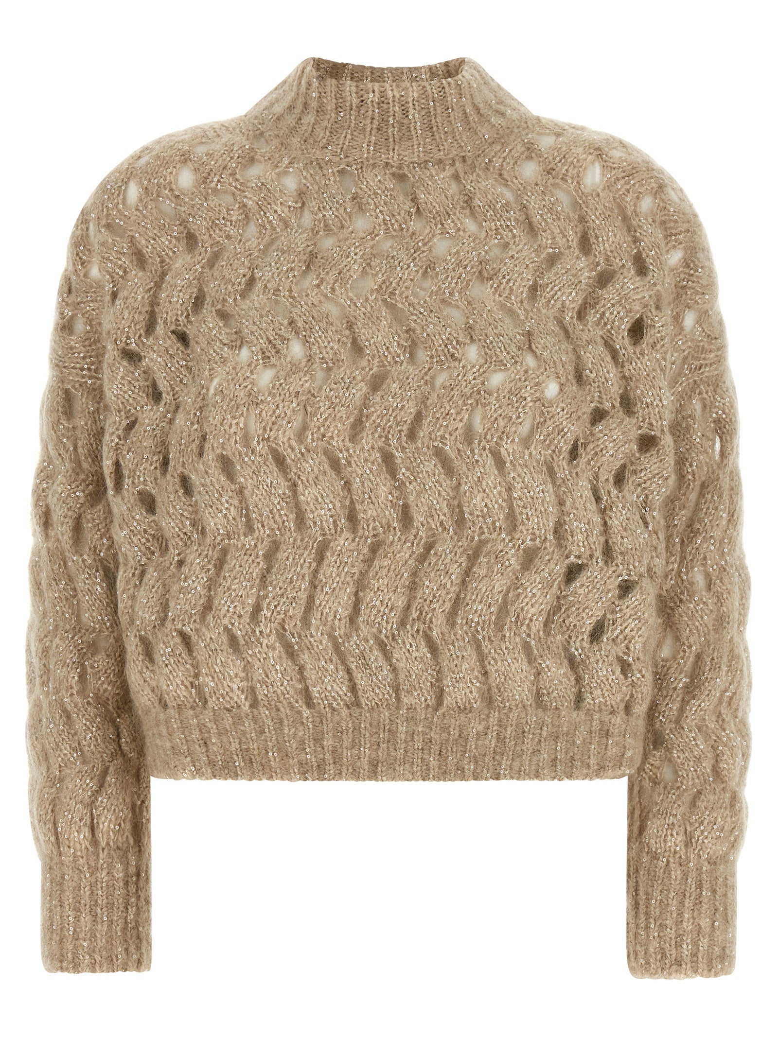 Brunello Cucinelli Beige Wool Cardigan