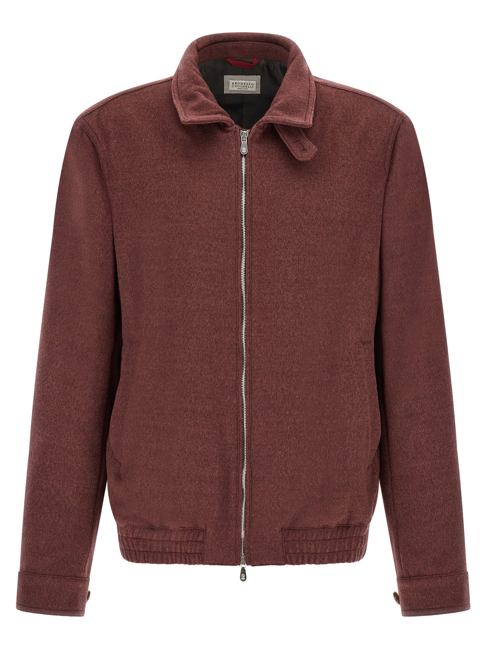 Brunello Cucinelli Bordeaux Virgin Wool Bomber