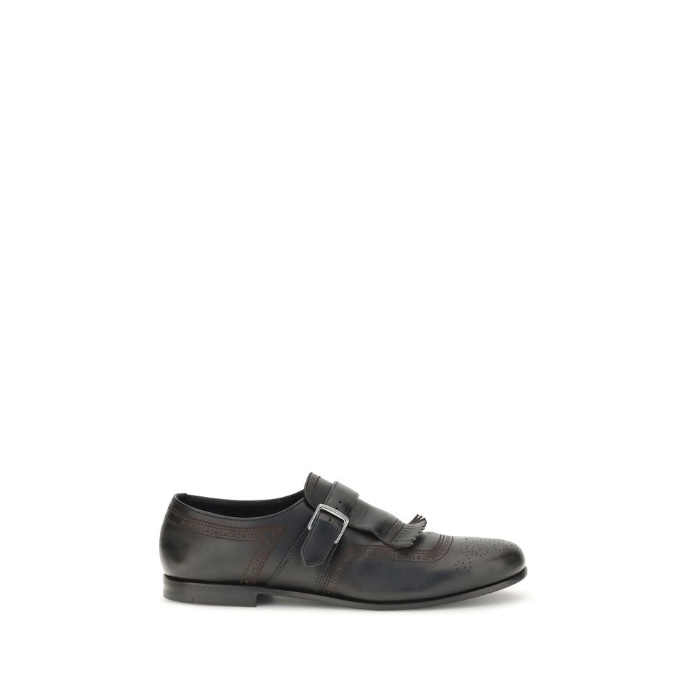 Church's Black Calf Leather Bos Taurus Slip-On Loafers
