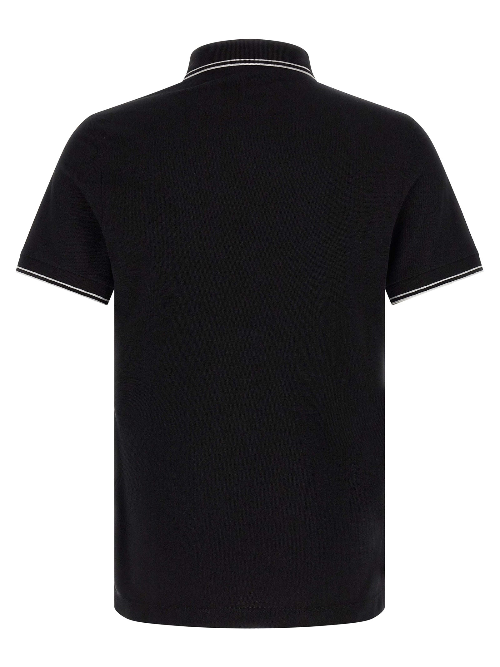 Stone Island Black Cotton Polo Shirt