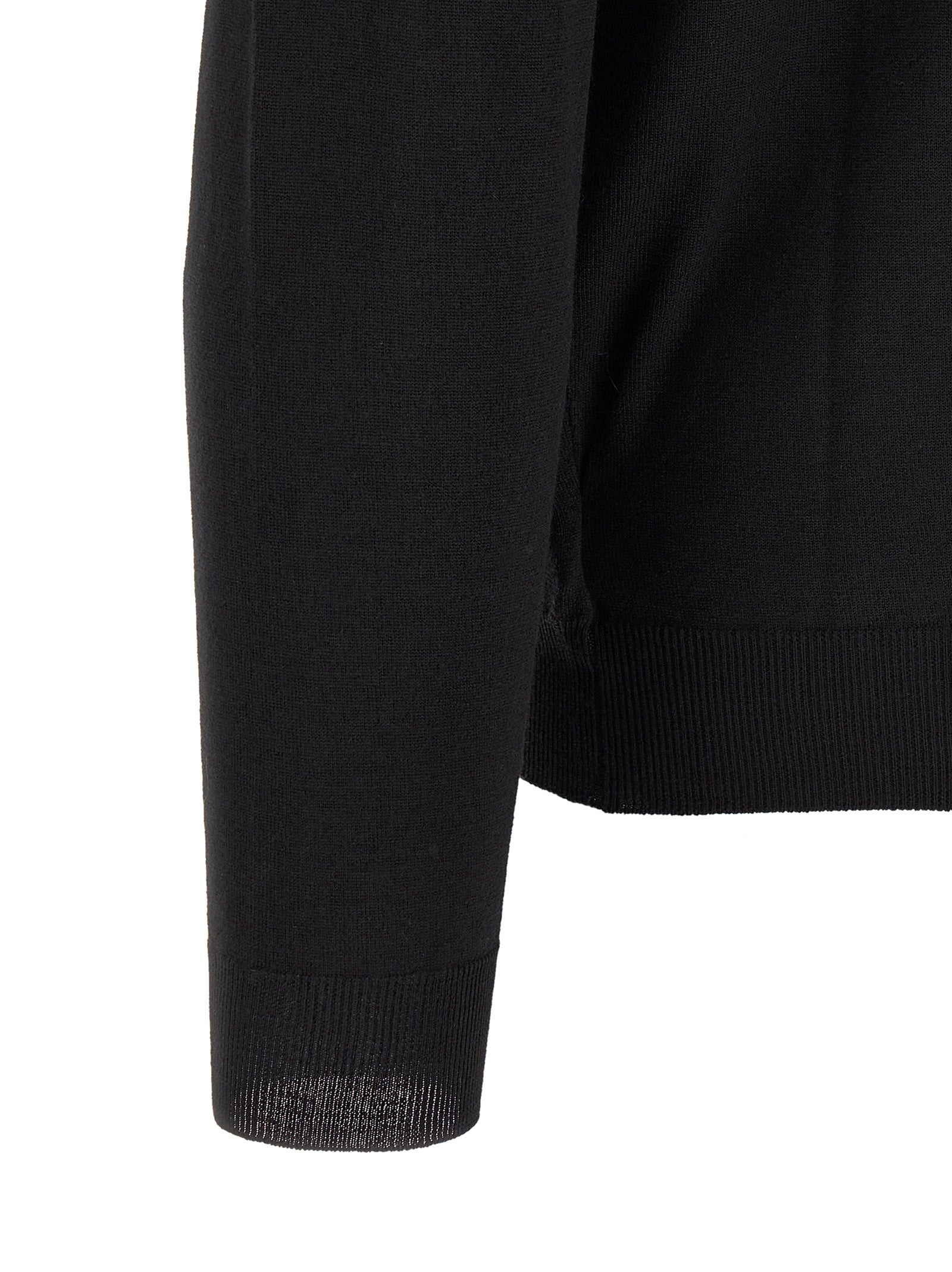 ZANONE Black Virgin Wool Polo Shirt