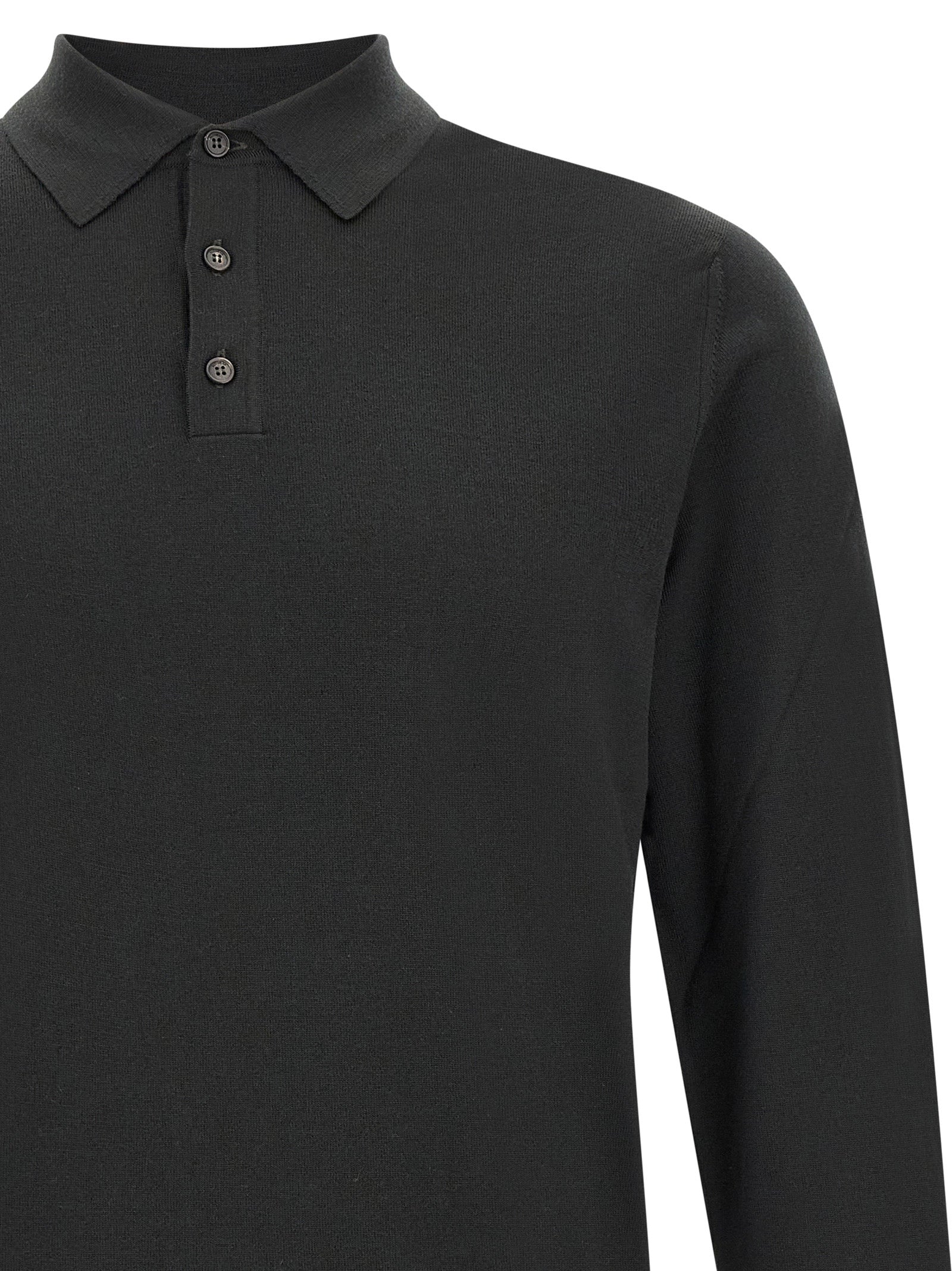 ZANONE Bicolor Virgin Wool Polo Shirt
