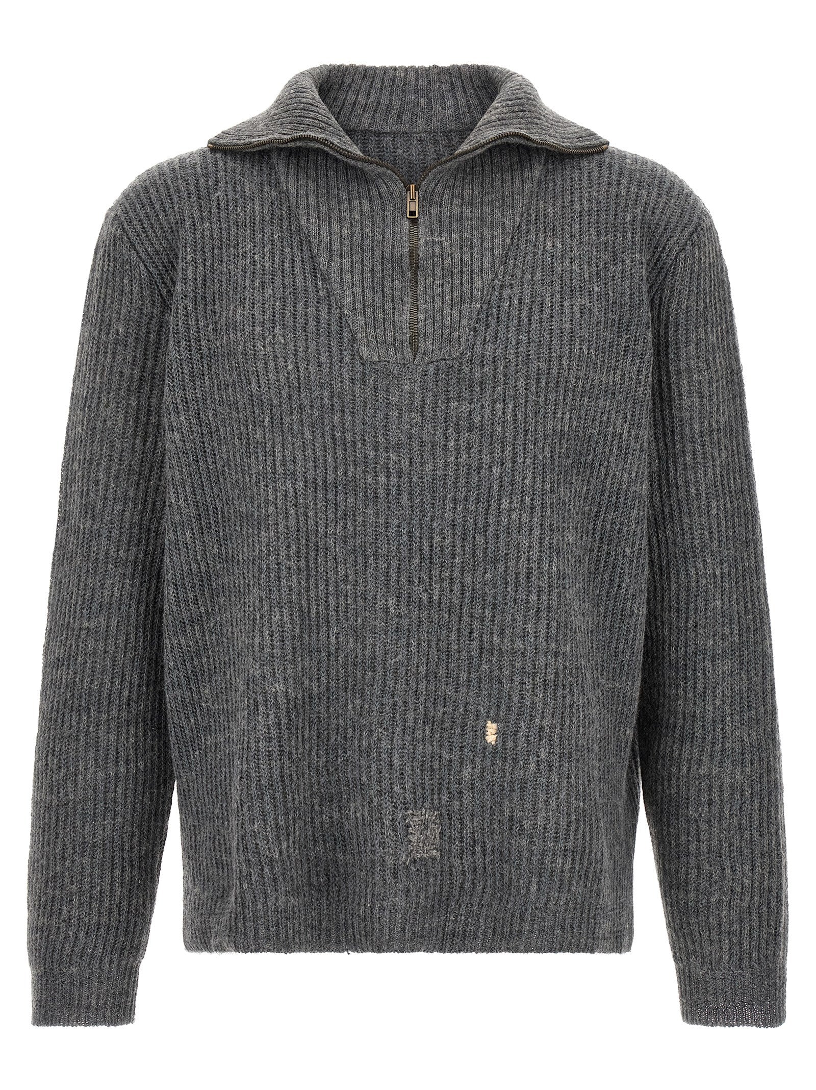 Maison Margiela Gray Linen Cardigan