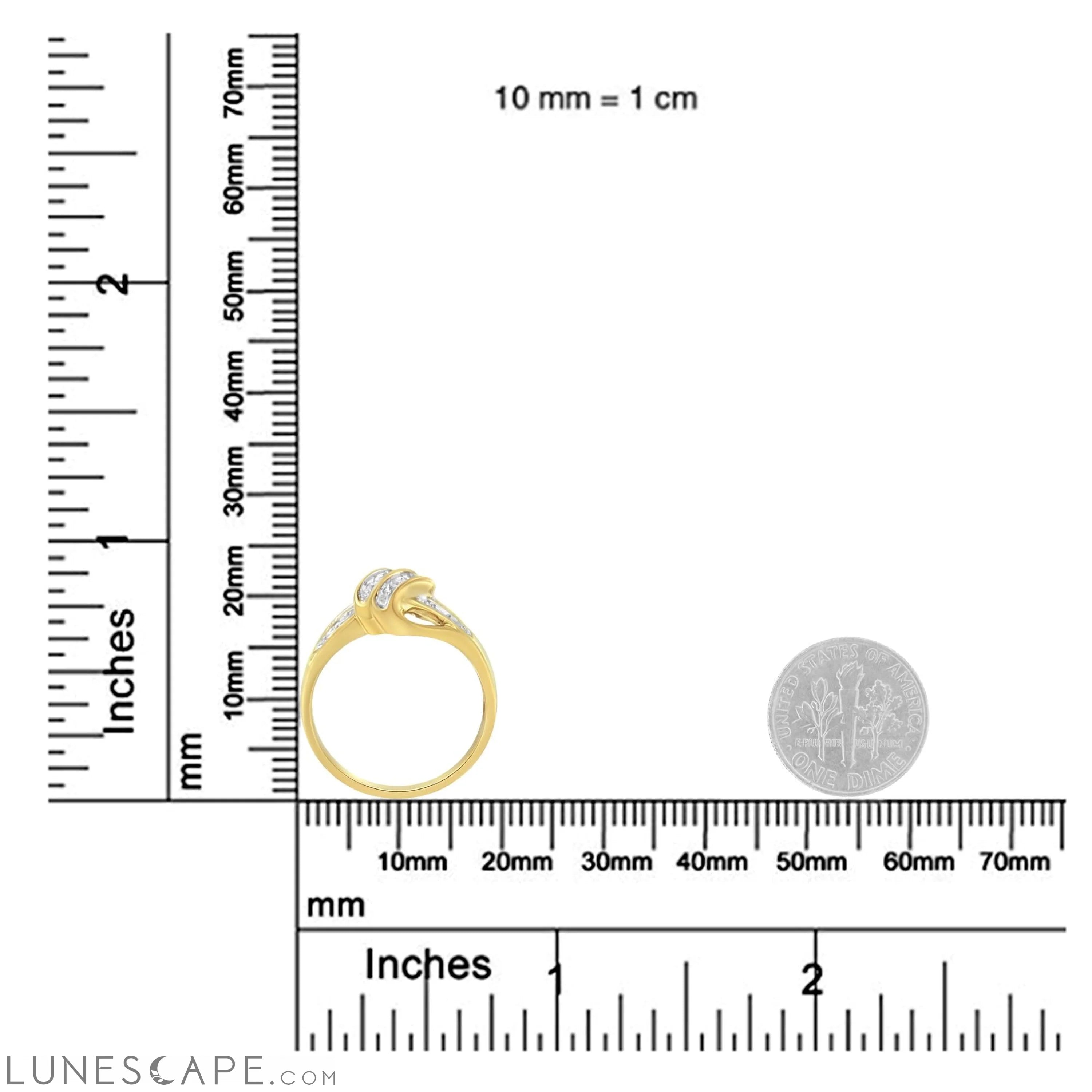 10K Yellow Gold Plated .925 Sterling Silver 1.0 Cttw Diamond Flower Cluster Open Halo Floral Ring (J-K Color, I2-I3 Clar LUNESCAPE