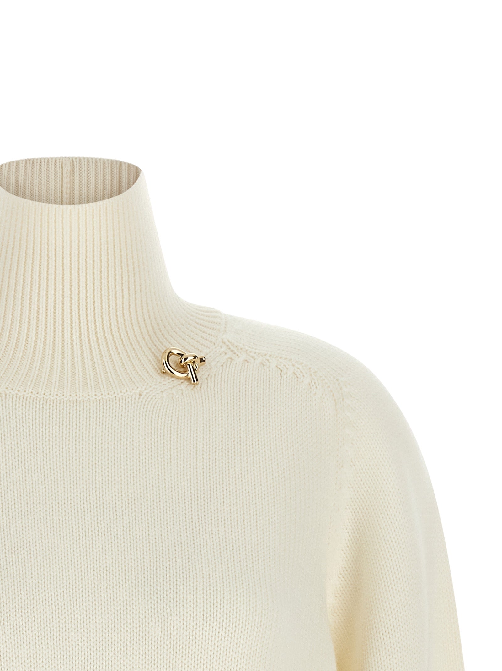 Fabiana Filippi White Virgin Wool Cardigan