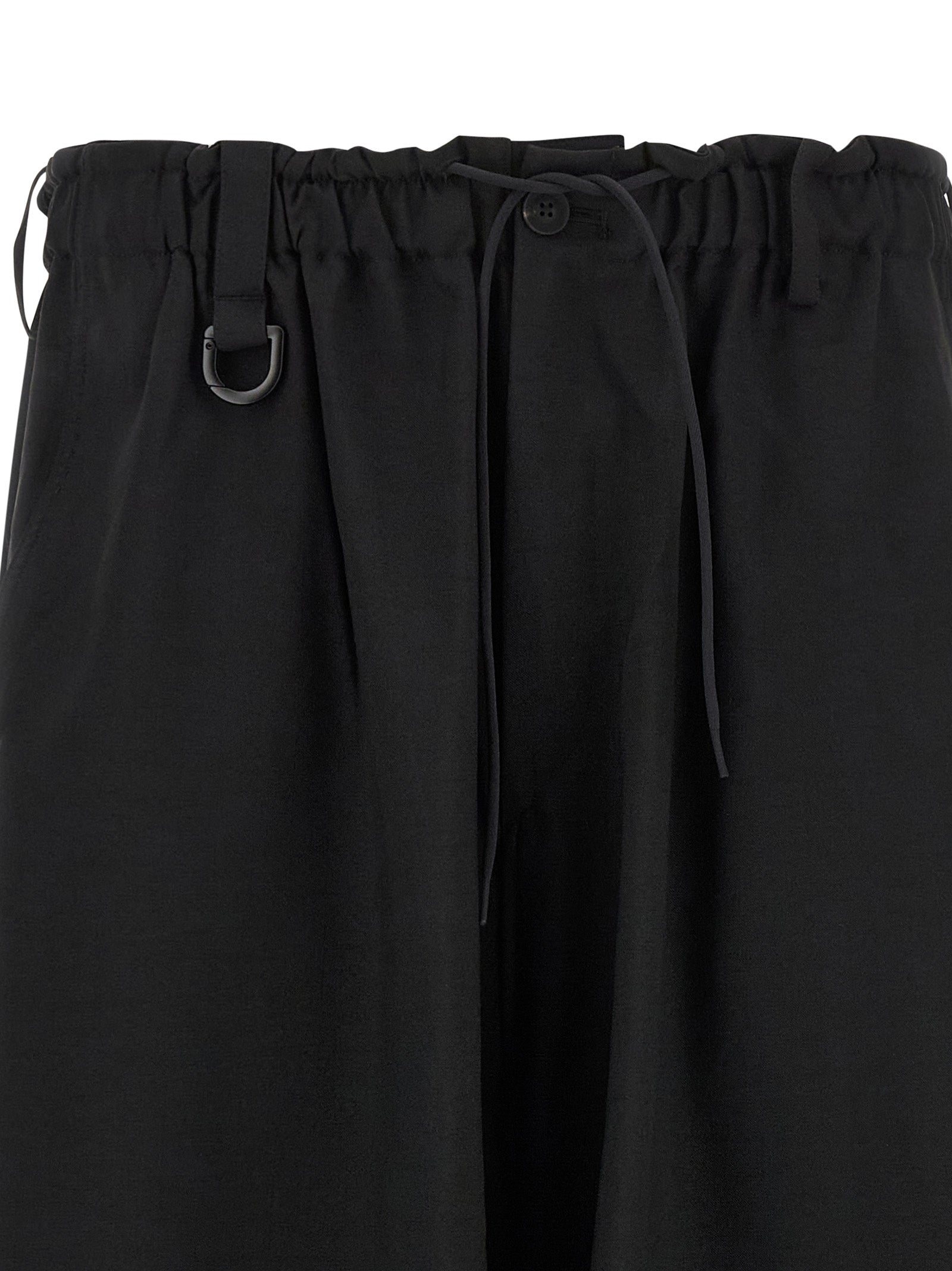 Y-3 Black Polyester Cargo Pants