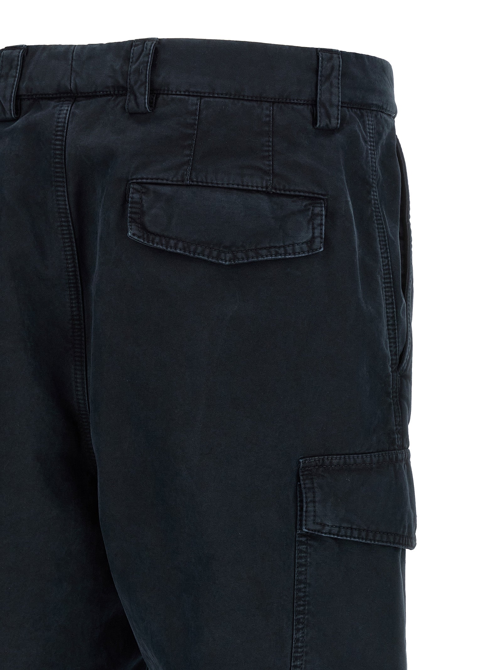Brunello Cucinelli Blue Cotton Cargo Pants