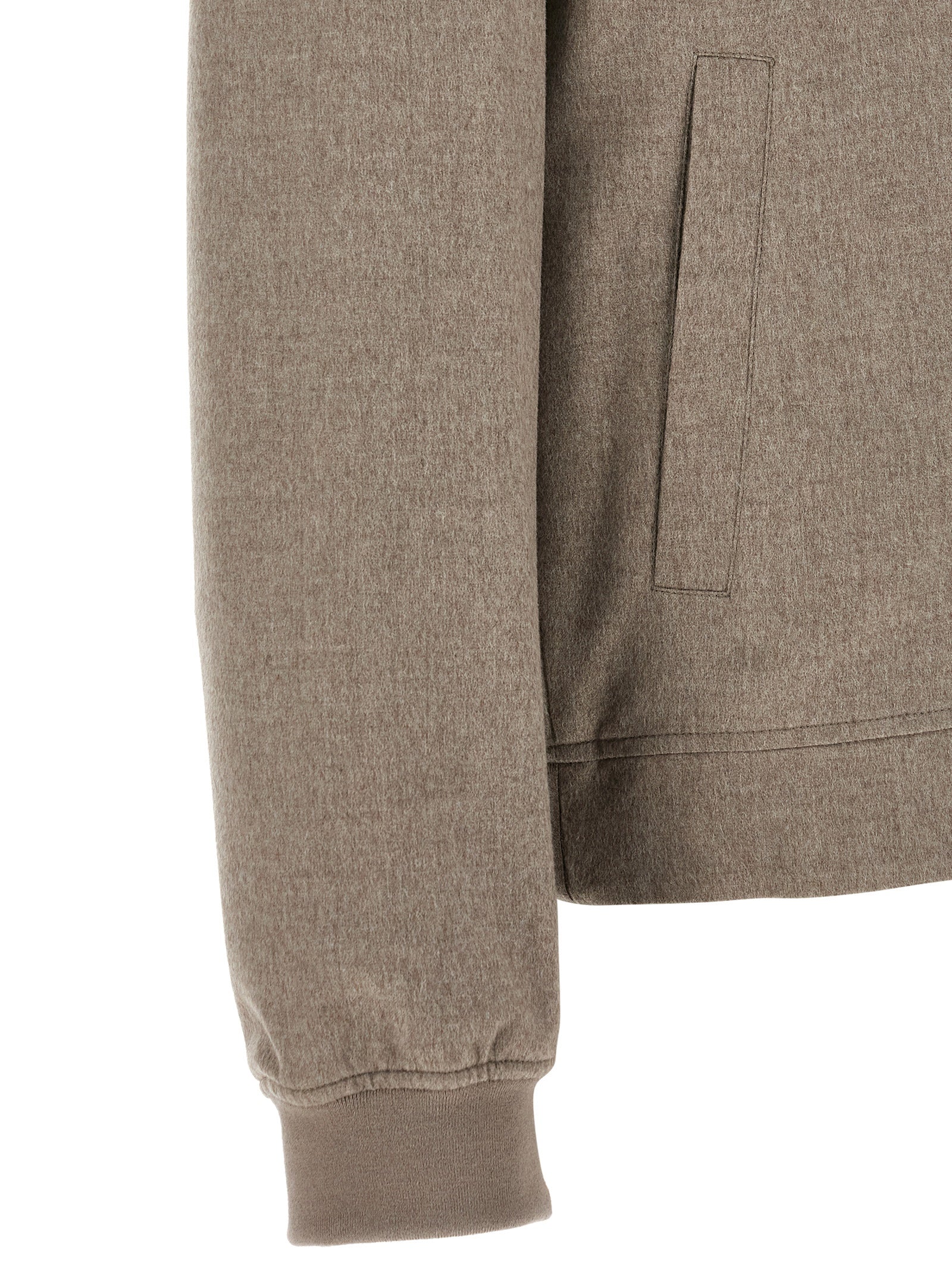 Brunello Cucinelli Gray Cashmere Bomber