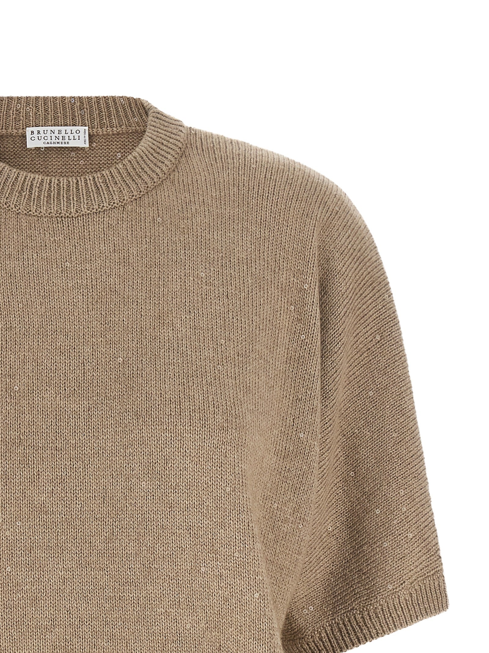 Brunello Cucinelli Beige Cashmere Cardigan