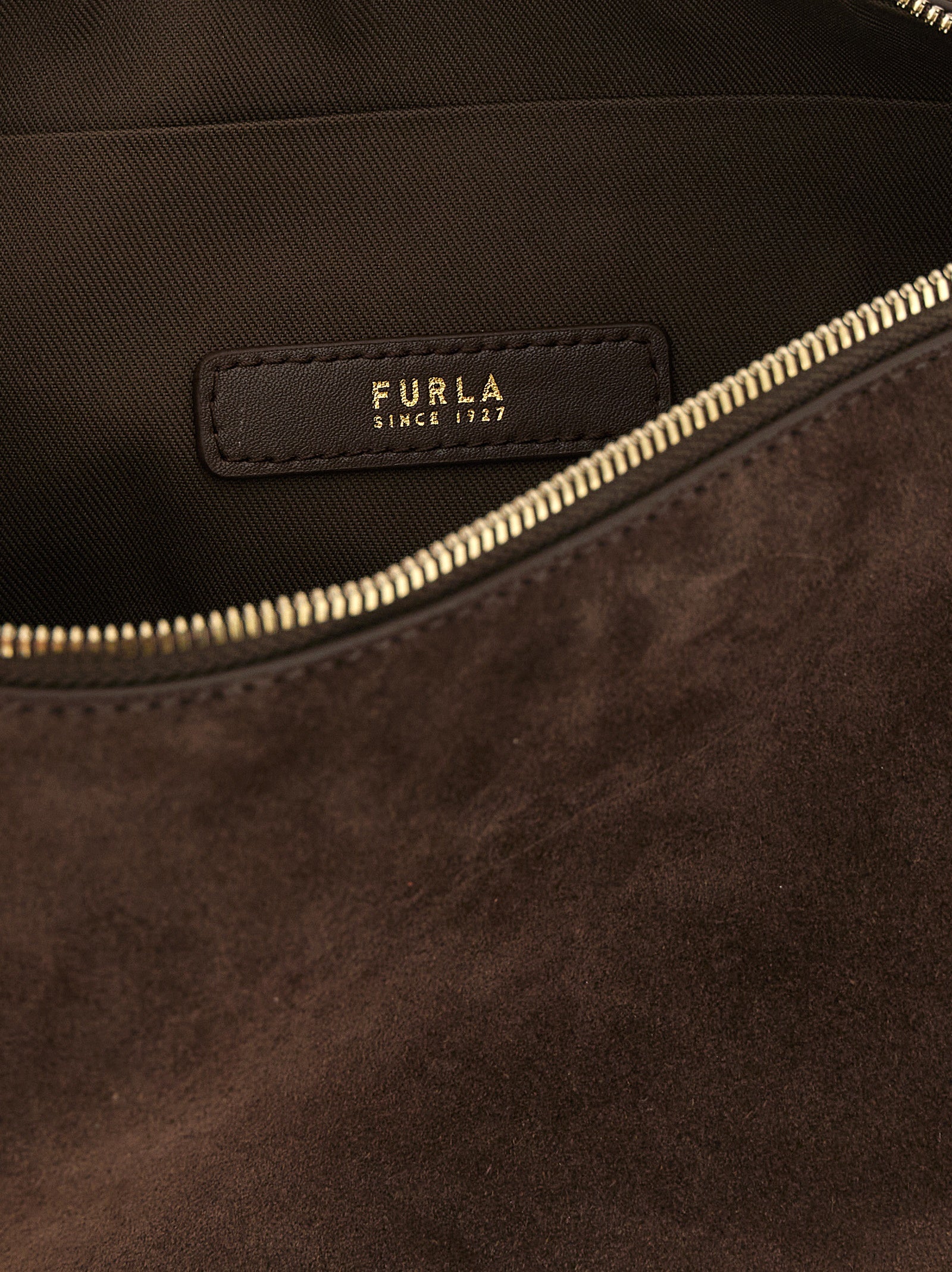 Furla Brown Calfskin Shoulder Bag