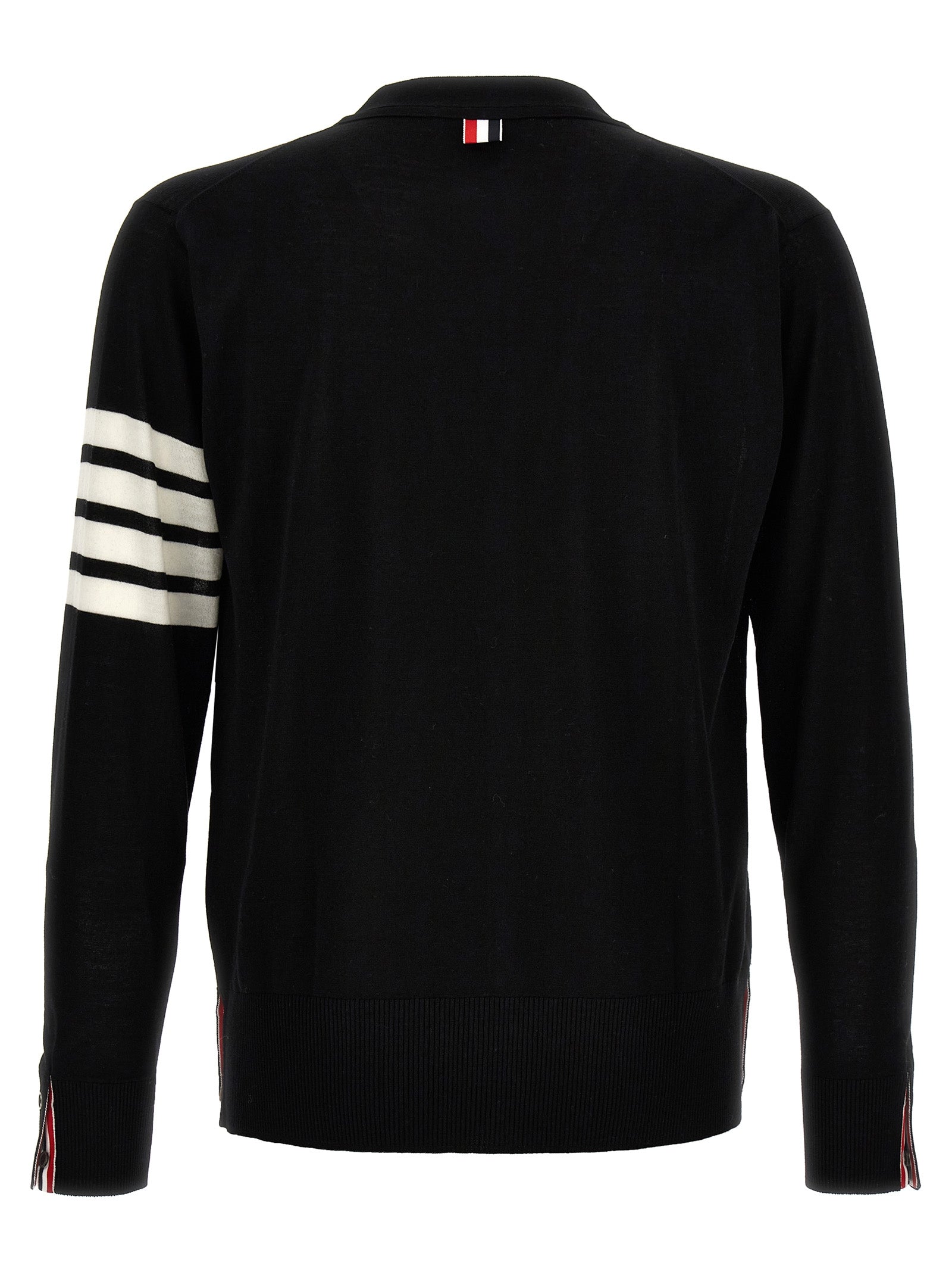 Thom Browne Black Virgin Wool Cardigan