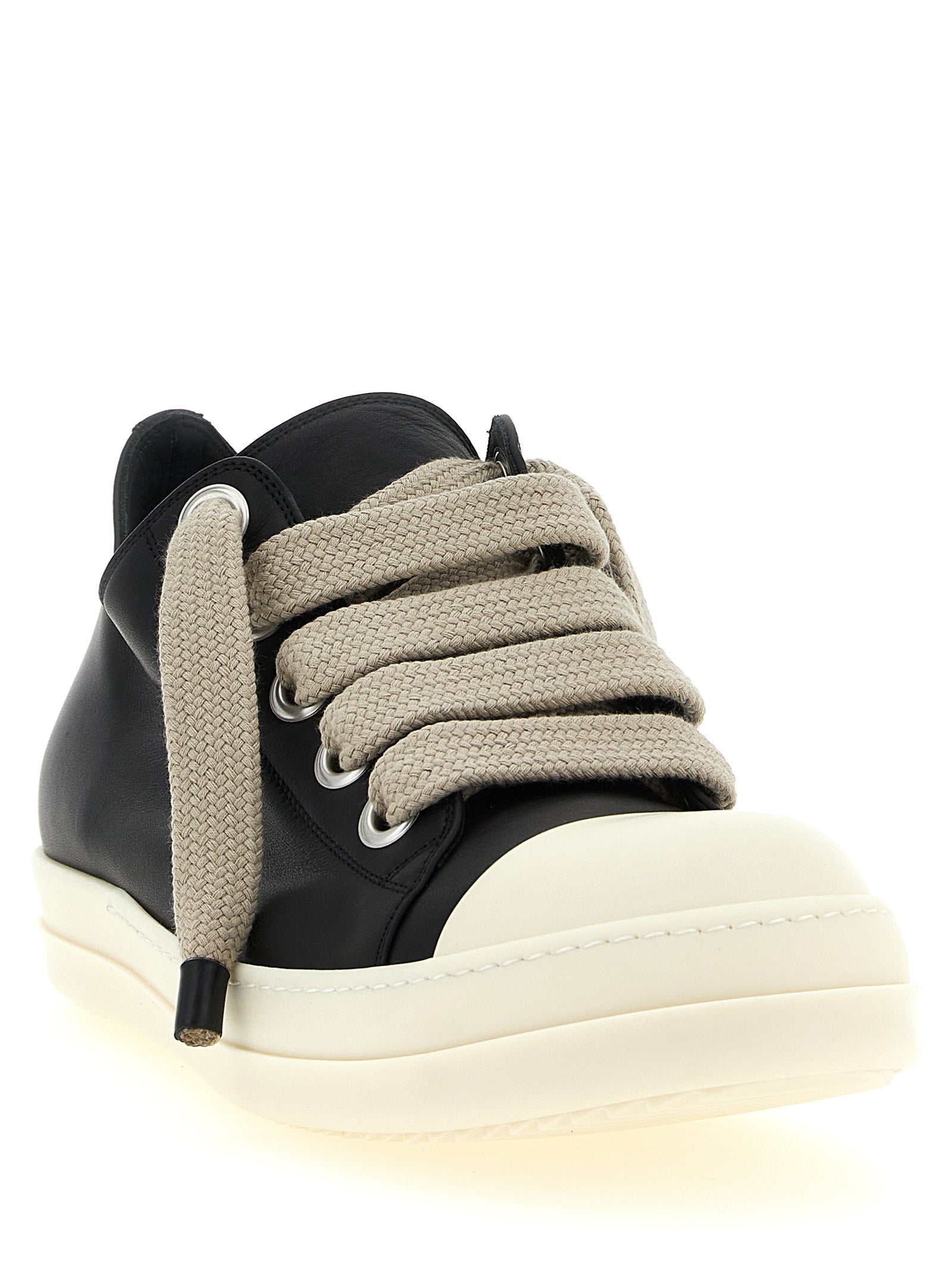 Rick Owens Bicolor Calfskin Low Top Sneakers
