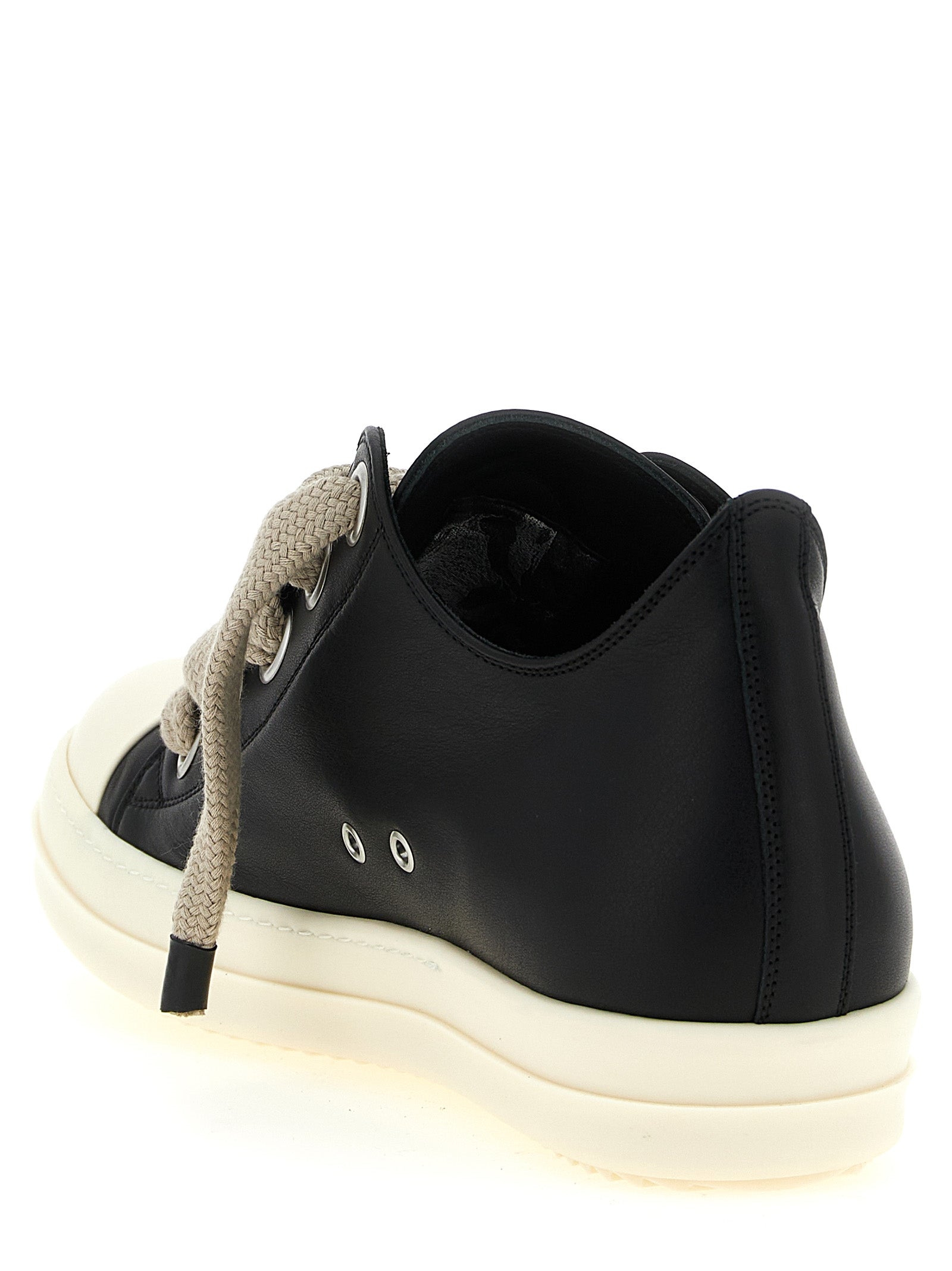 Rick Owens Bicolor Calfskin Low Top Sneakers