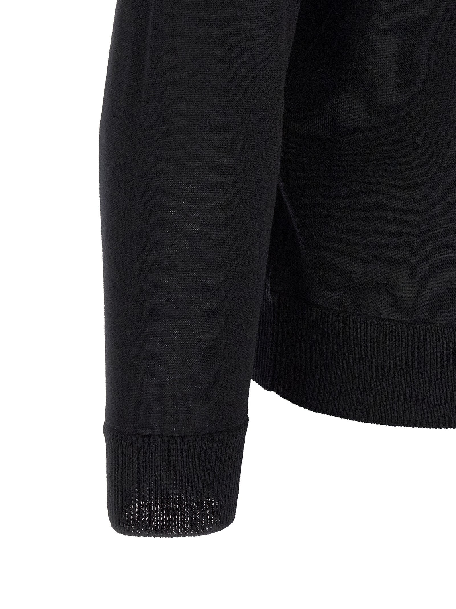 Stone Island Black Virgin Wool Cardigan