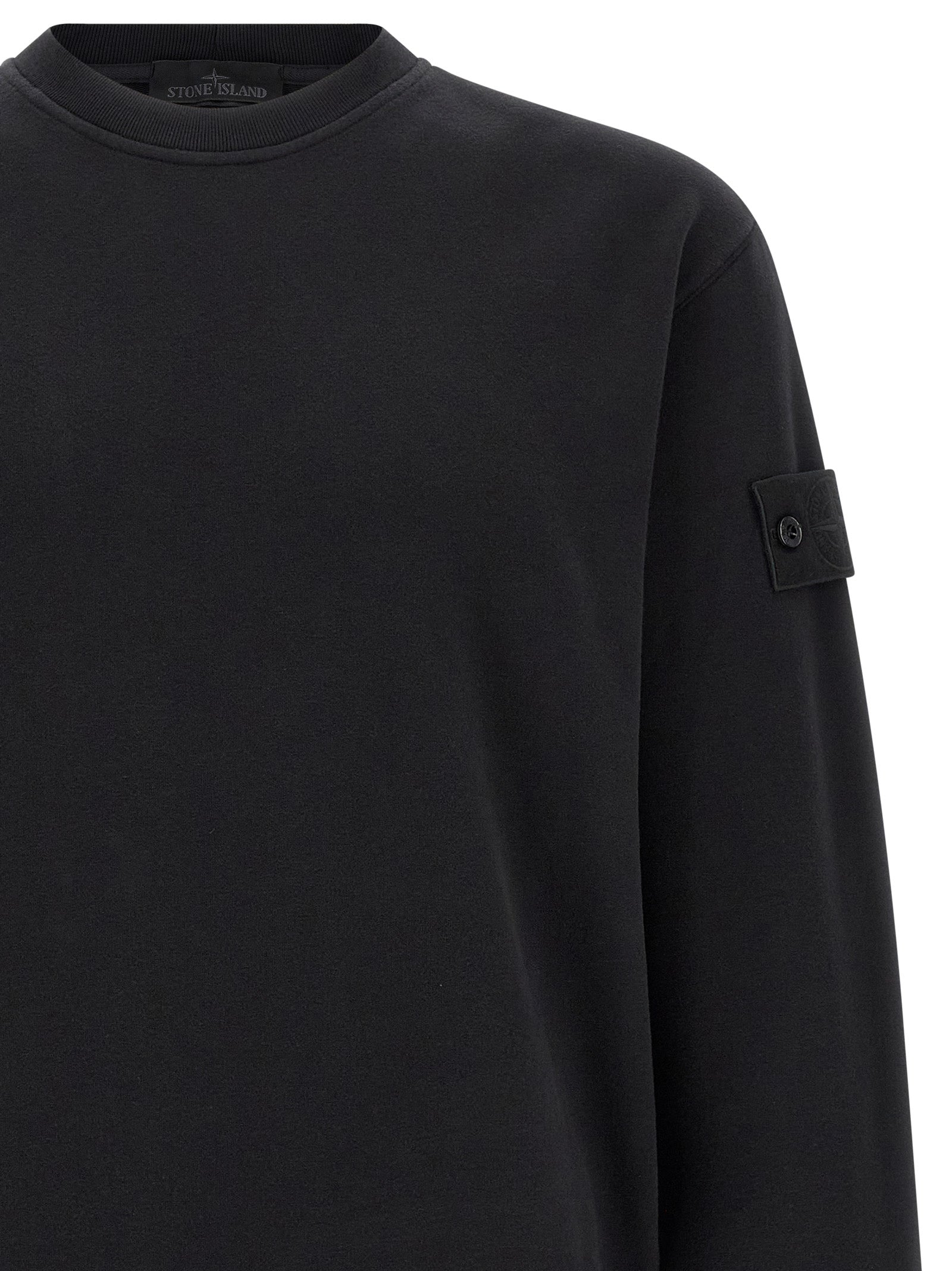 Stone Island Black Cotton Sweatshirt