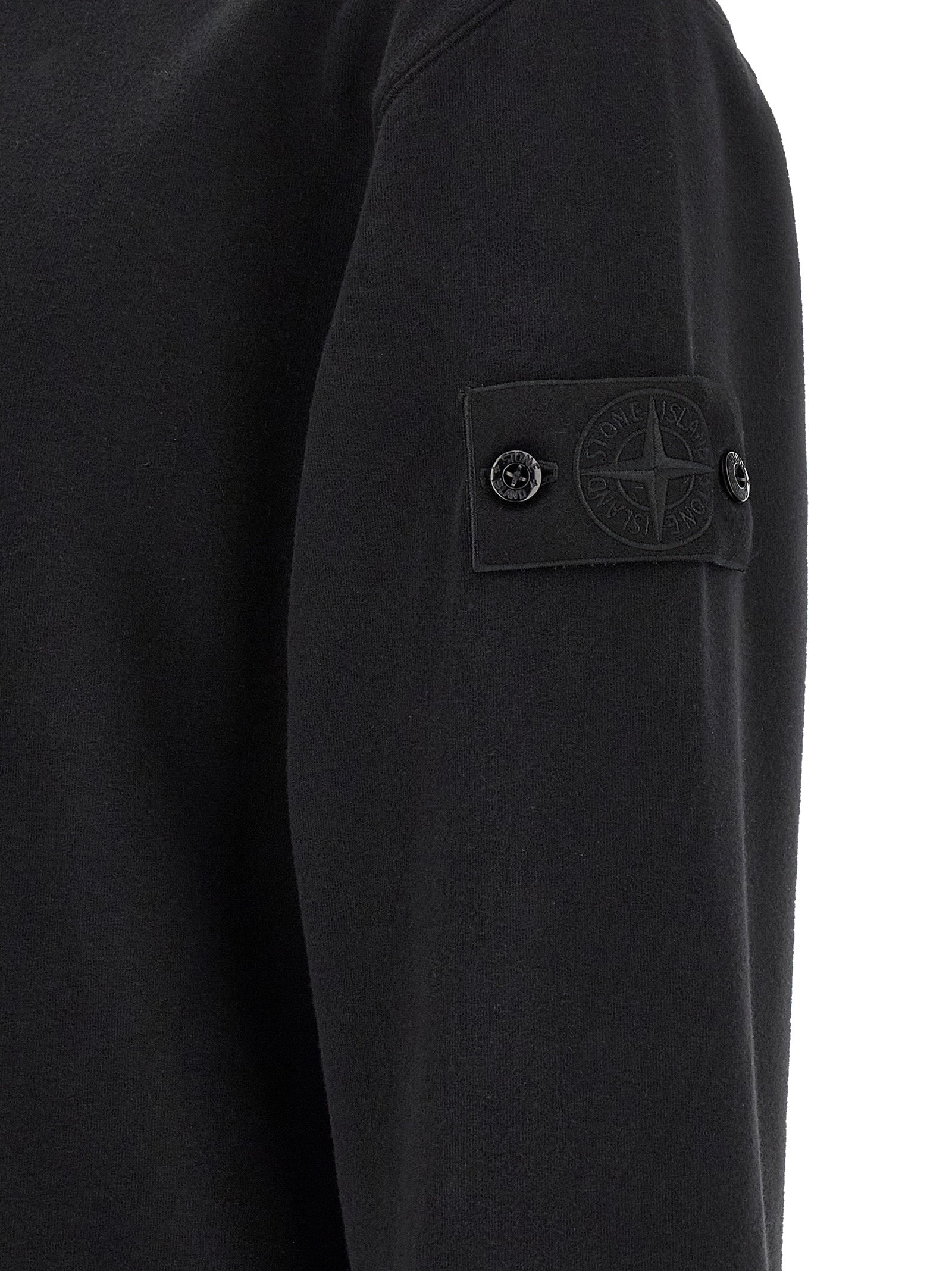 Stone Island Black Cotton Sweatshirt