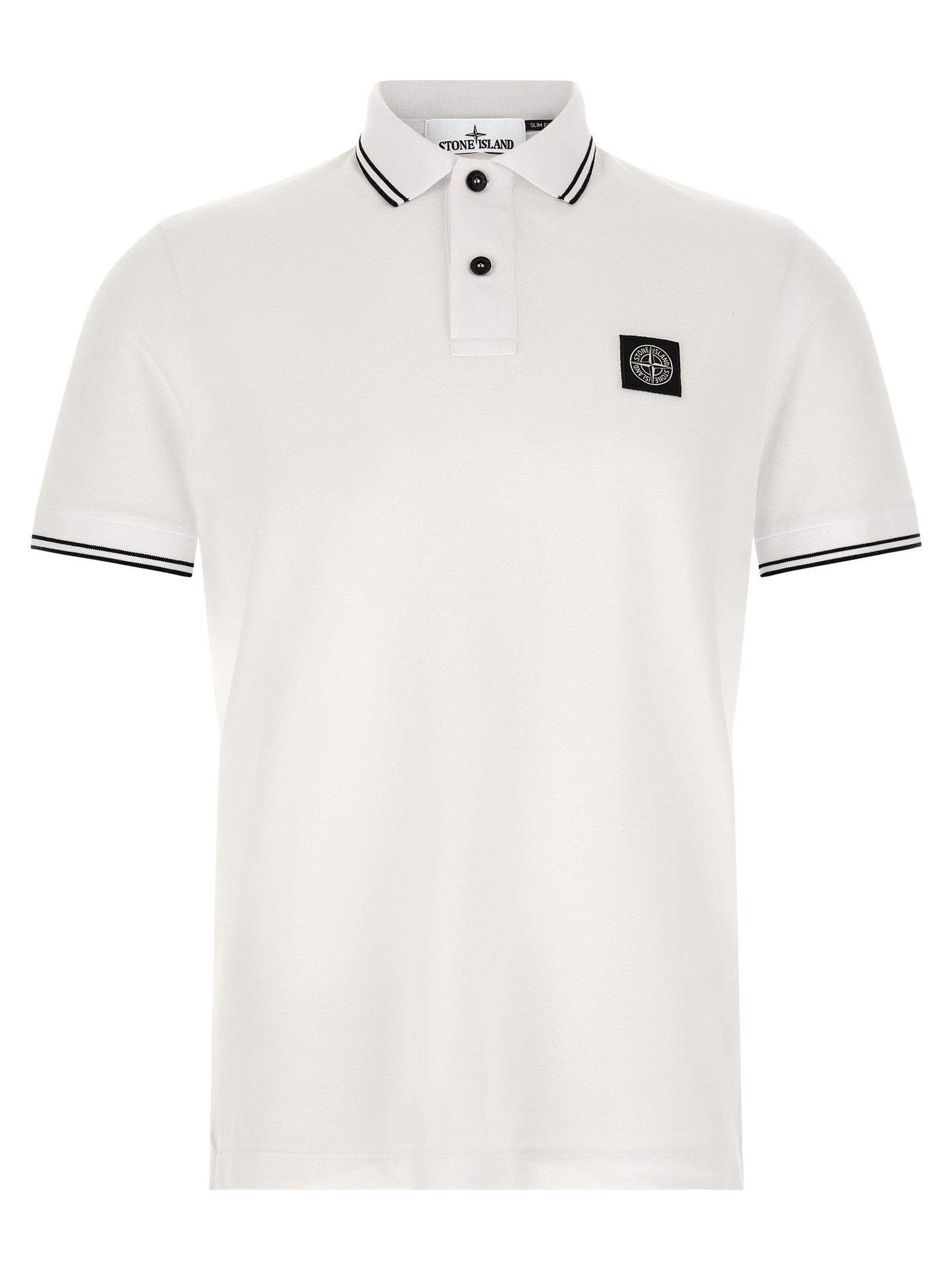 Stone Island Bicolor Cotton Polo Shirt