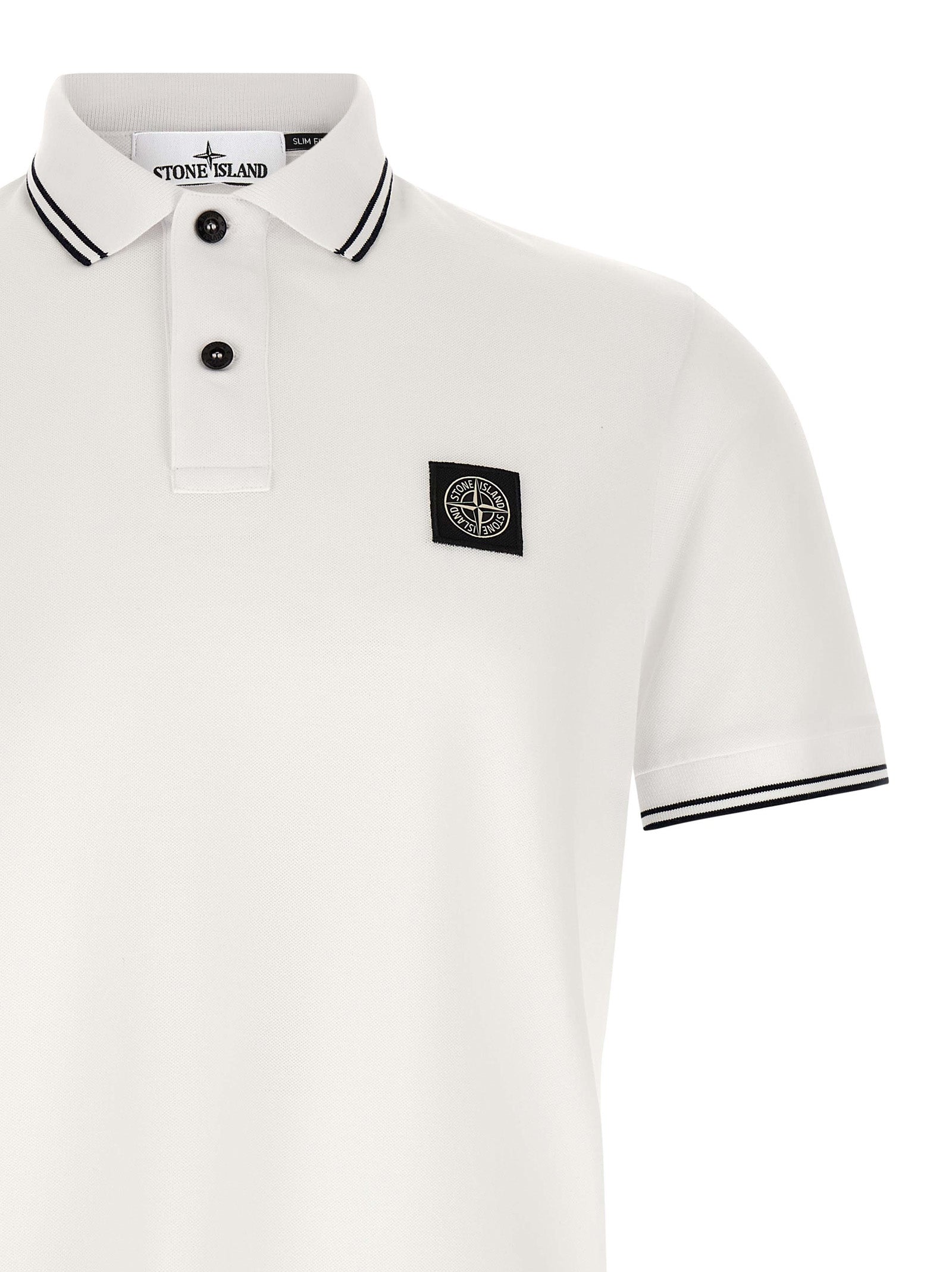 Stone Island Bicolor Cotton Polo Shirt