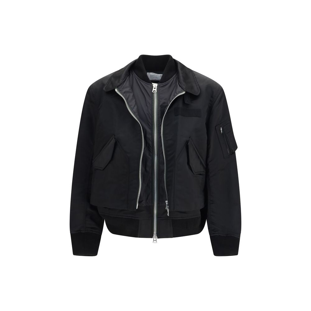 Sacai Black Cotton Bomber