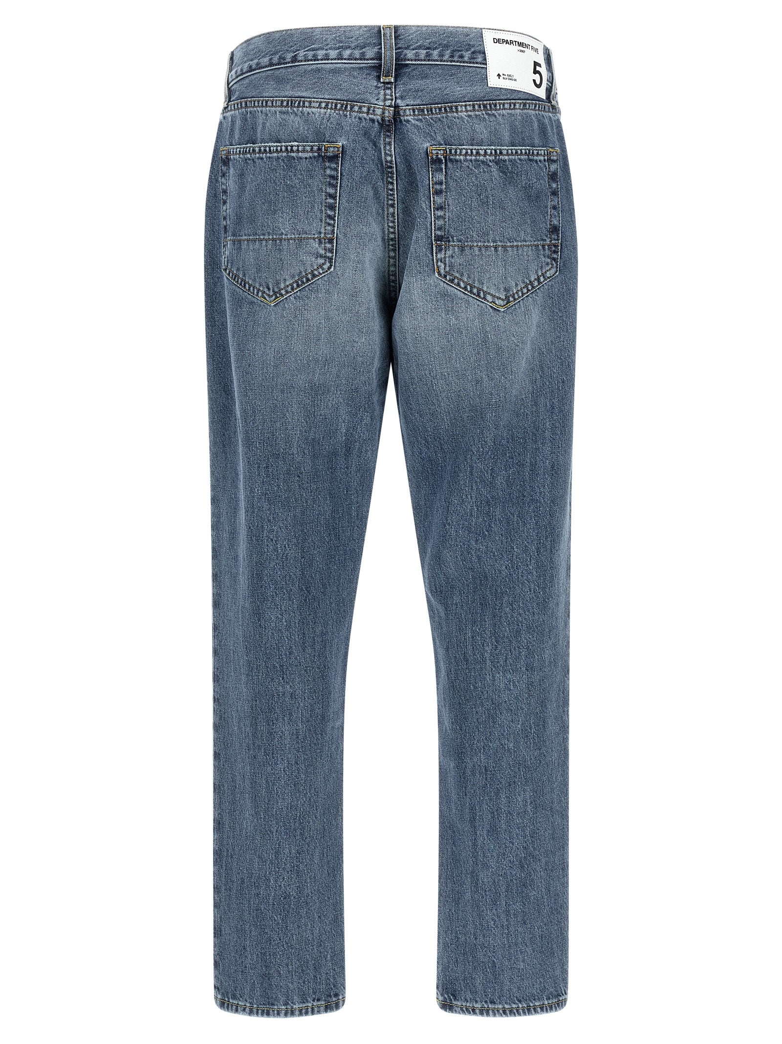 Department 5 Blue Cotton Tapered Jeans