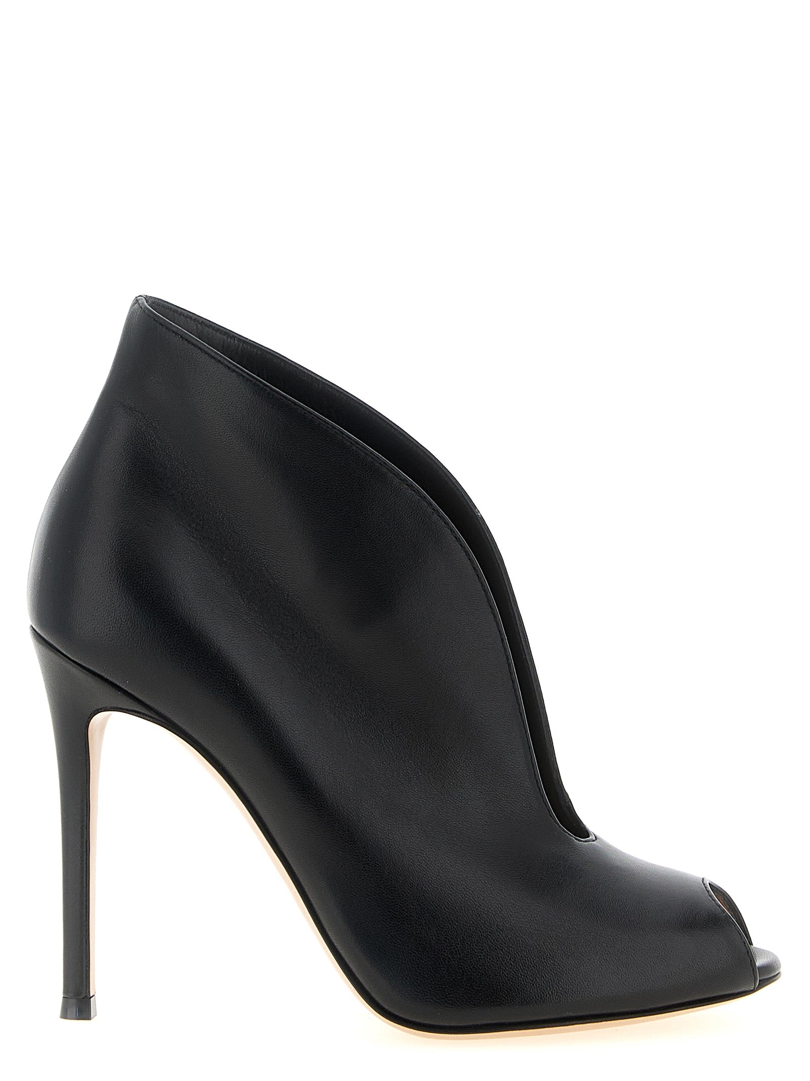 Gianvito Rossi Black Lamb Leather Ankle Boots