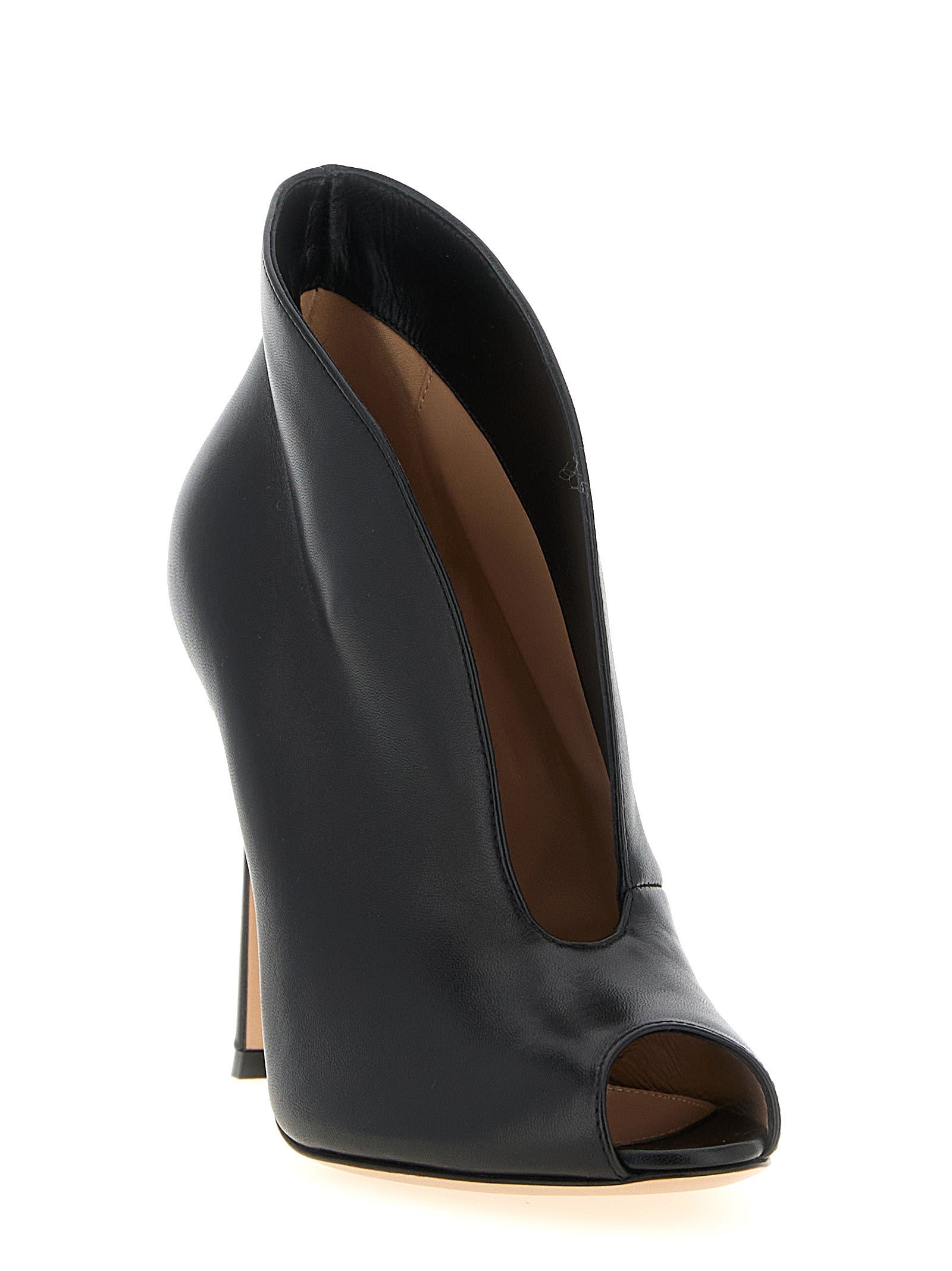Gianvito Rossi Black Lamb Leather Ankle Boots