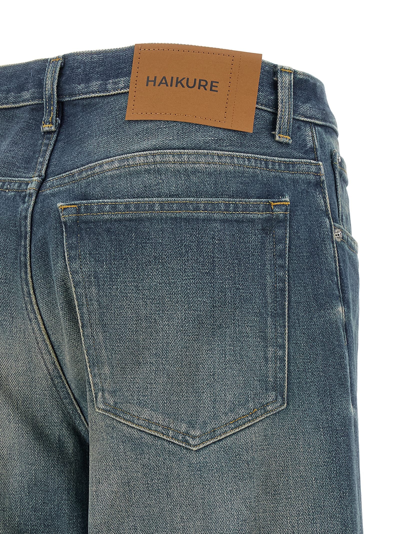 Haikure Blue Cotton Flared Jeans