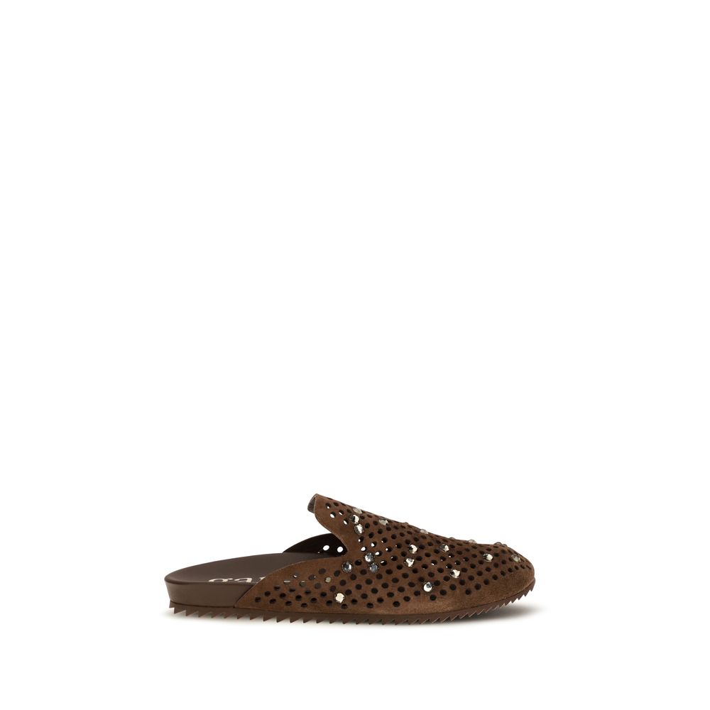 Pedro García Brown Calf Leather Bos Taurus Mules