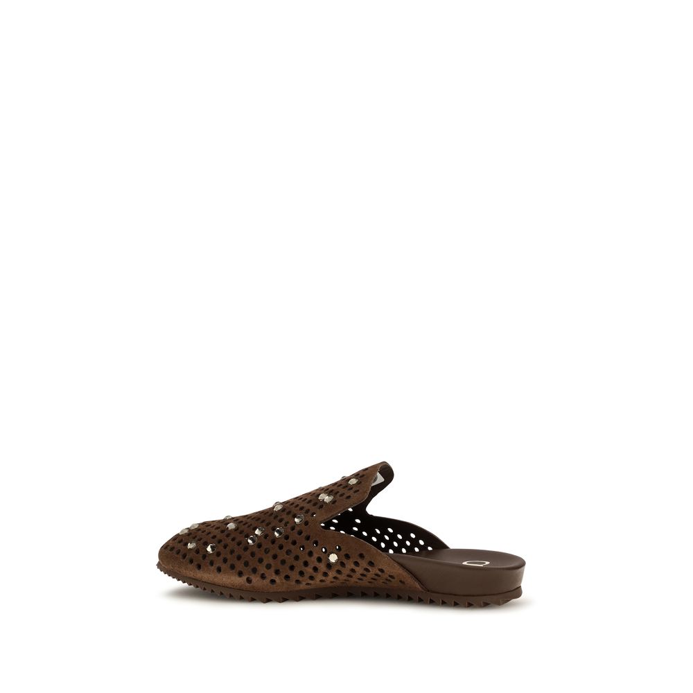 Pedro García Brown Calf Leather Bos Taurus Mules