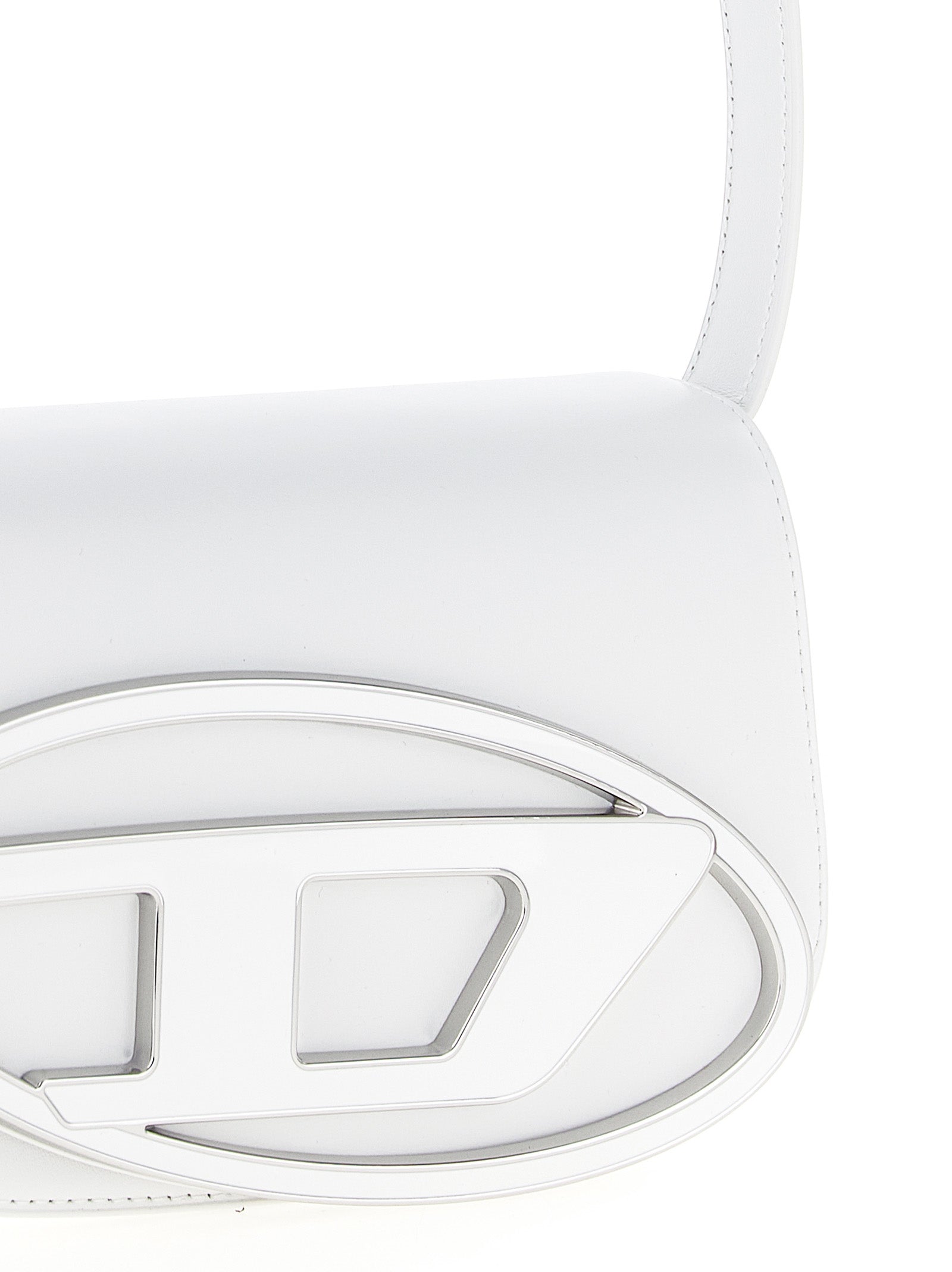 Diesel White Cowhide Shoulder Bag