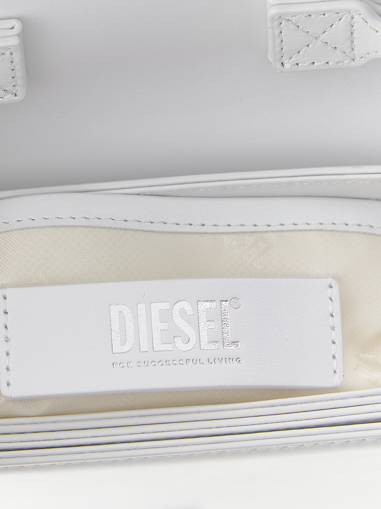 Diesel White Cowhide Shoulder Bag