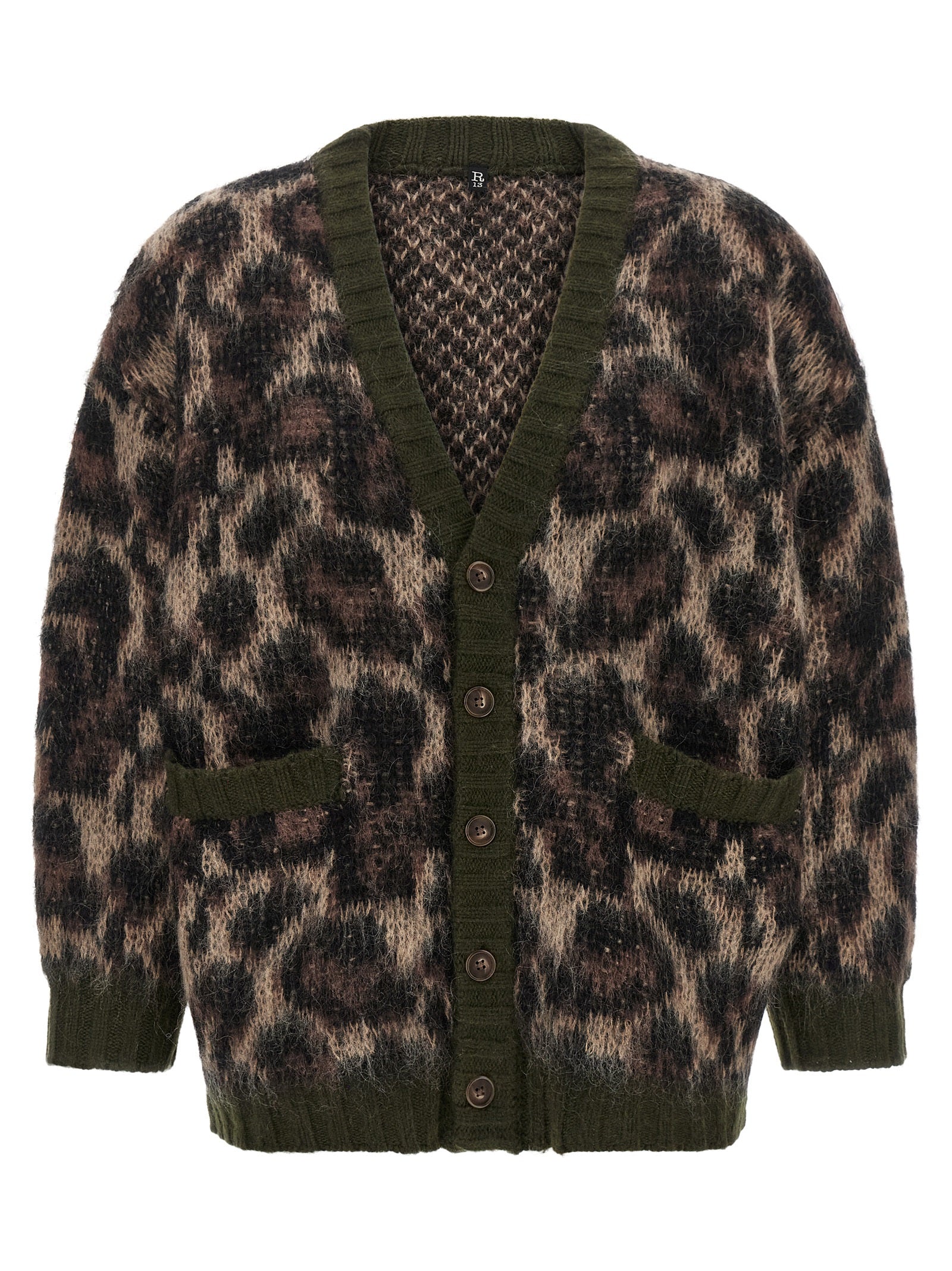 R13 Brown Nylon Cardigan