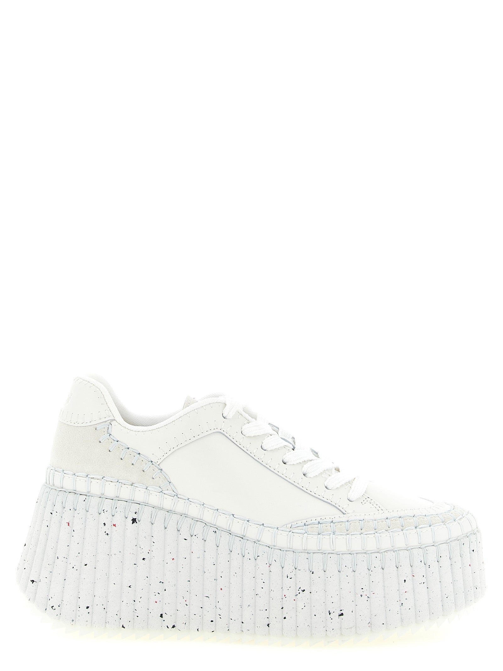 Chloé White Polyester Wedge Sandals