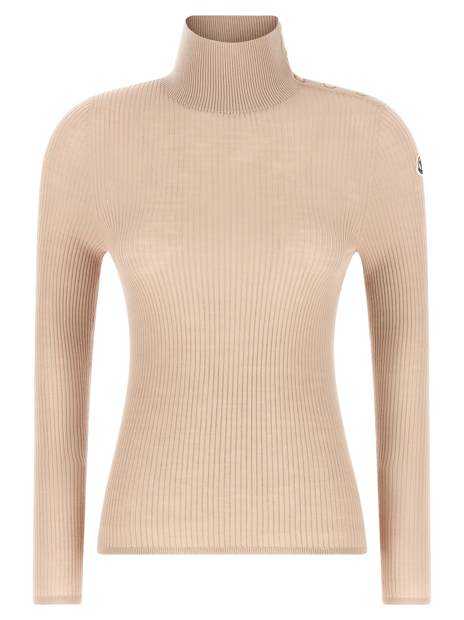 Moncler Beige Virgin Wool Cardigan