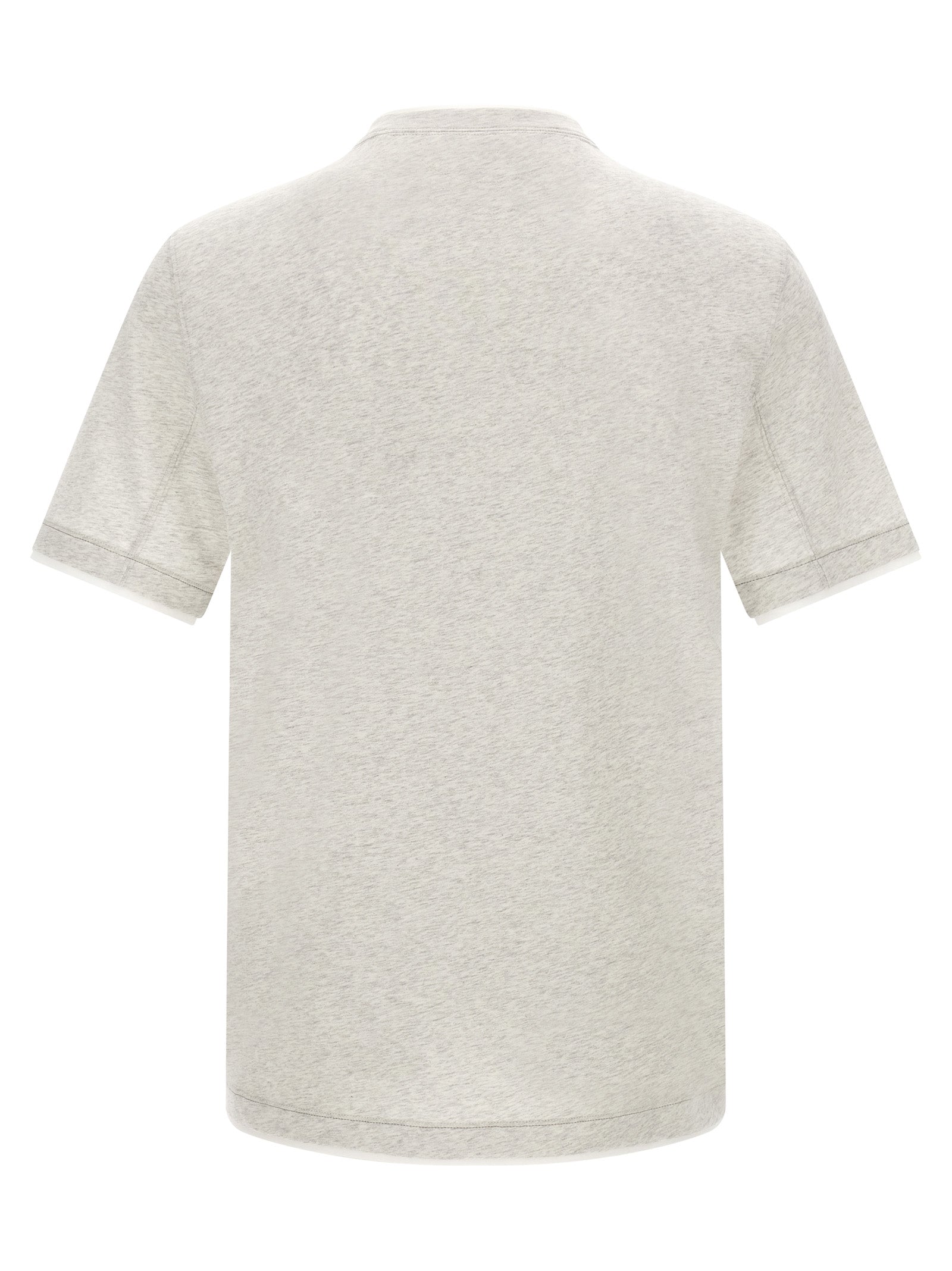 Brunello Cucinelli Gray Cotton T-Shirt