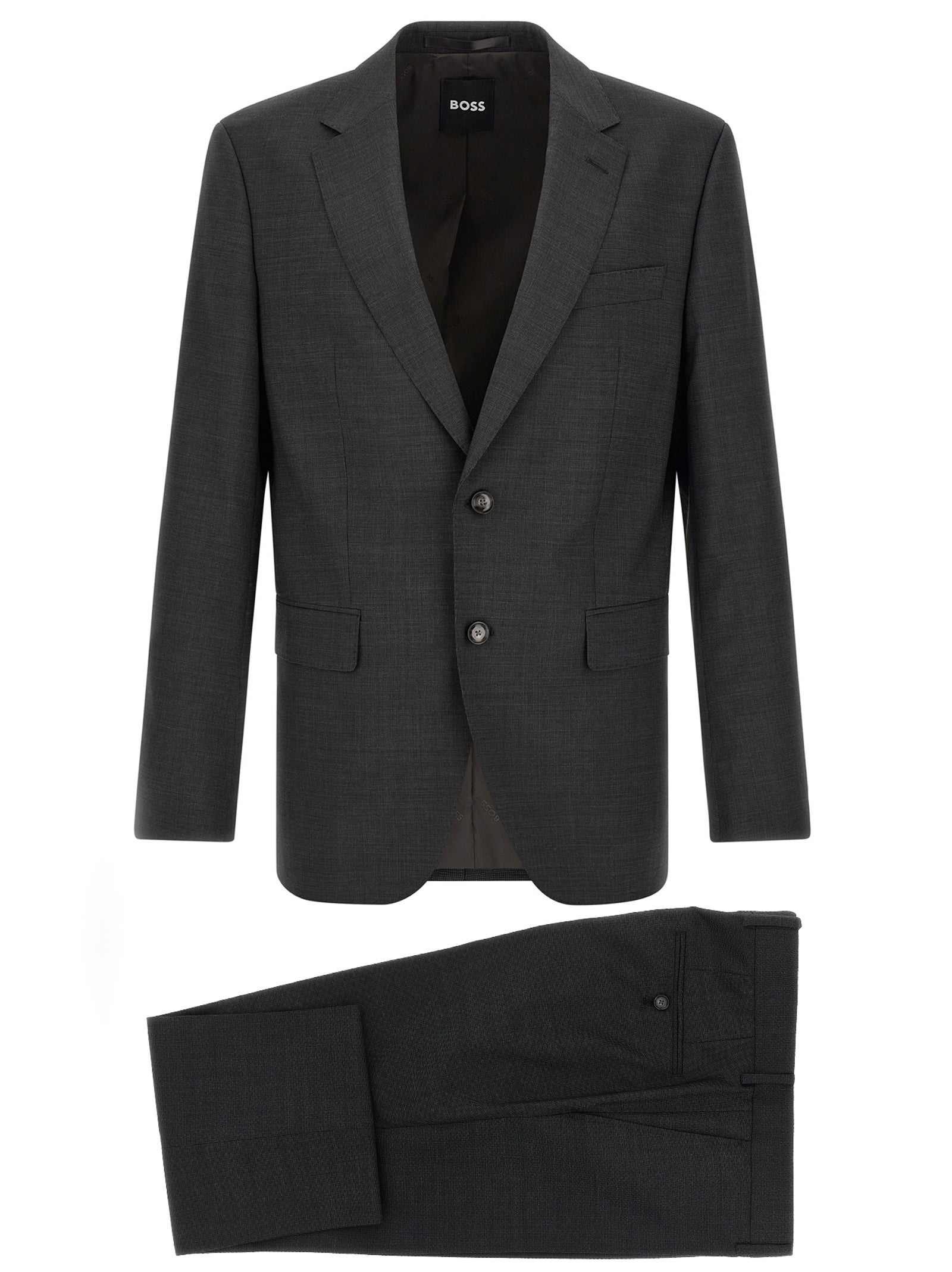 Hugo Boss Gray Virgin Wool Two-Piece Suit