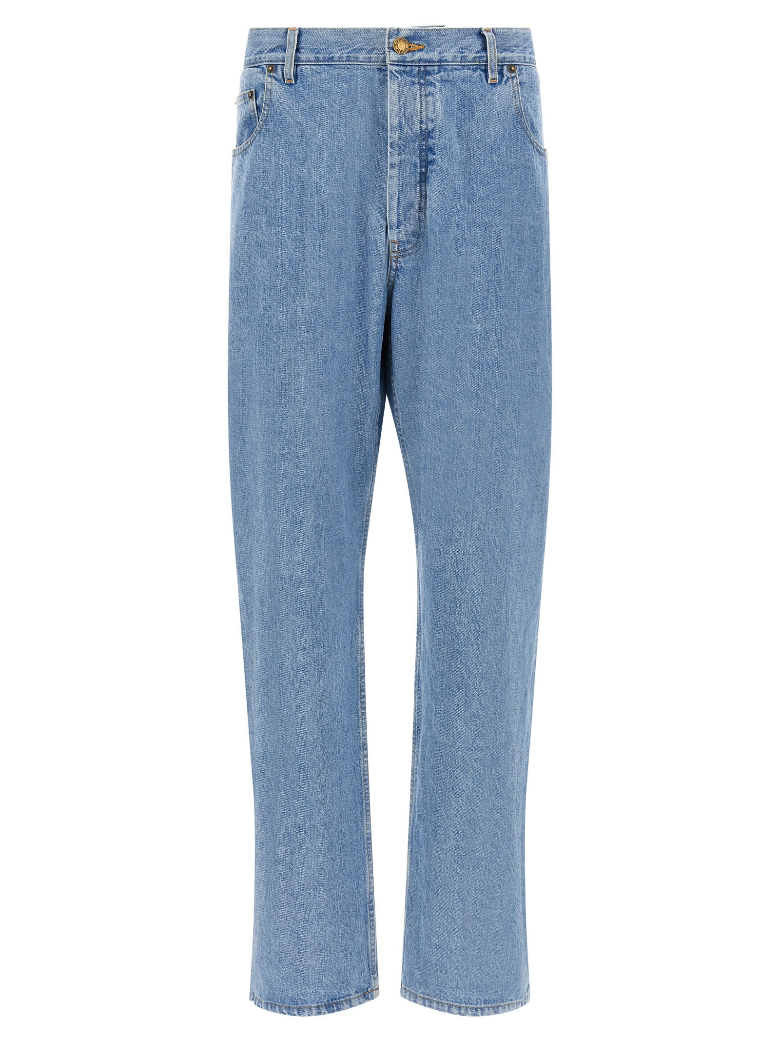 Thom Browne Blue Cotton Straight-Leg Jeans