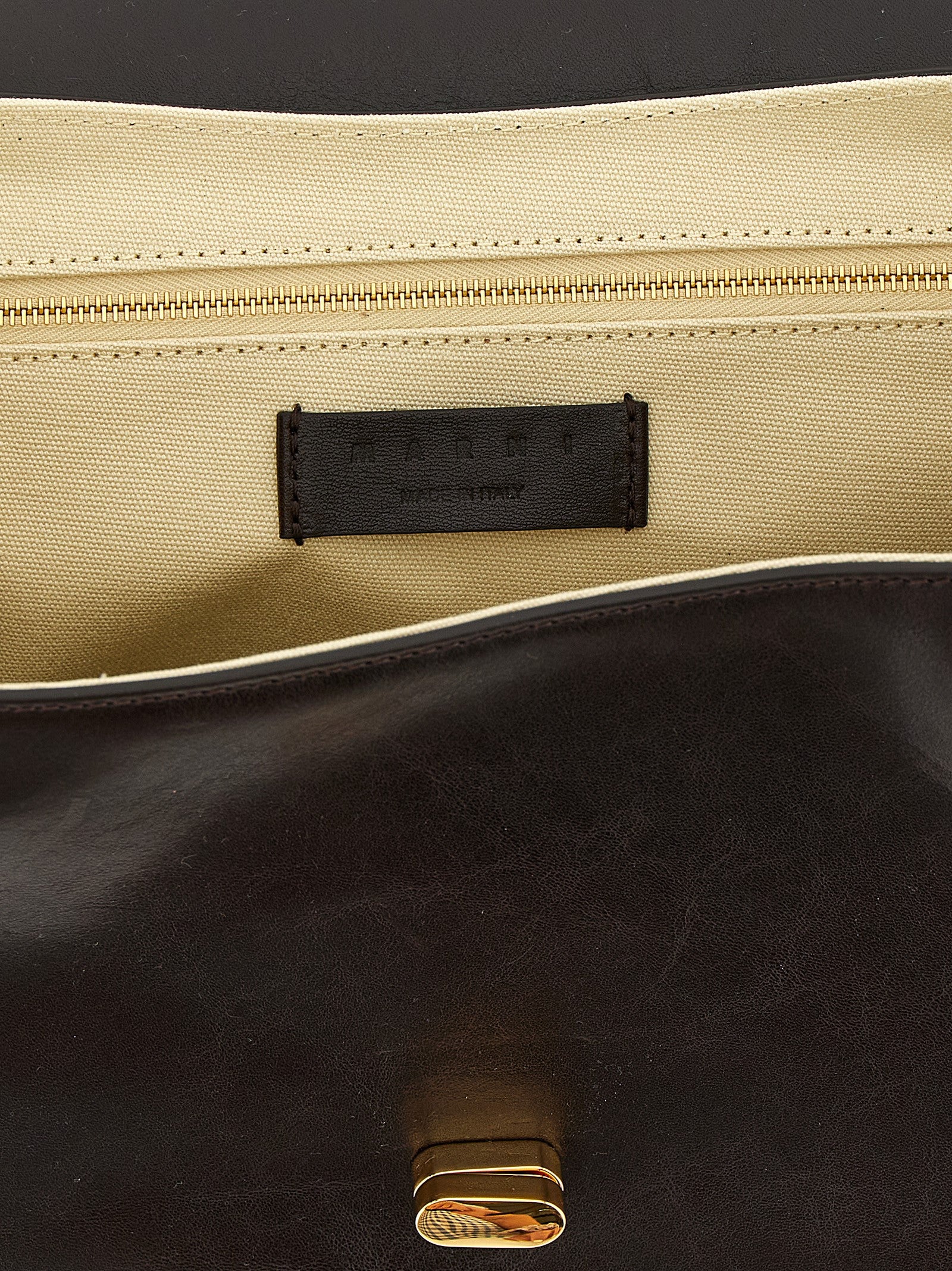 Marni Brown Calfskin Shoulder Bag