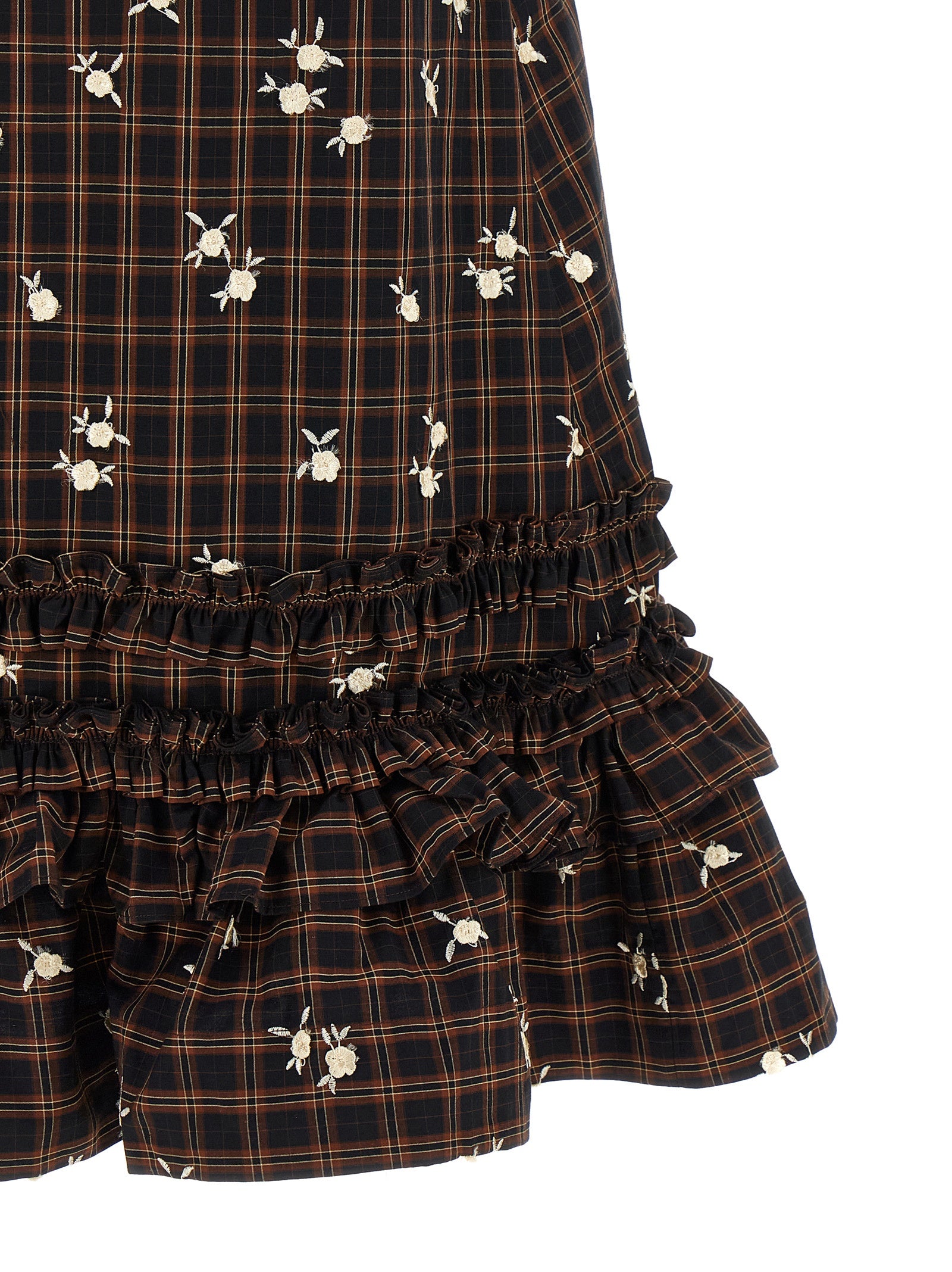 Ganni Brown Organic Cotton Short Dress