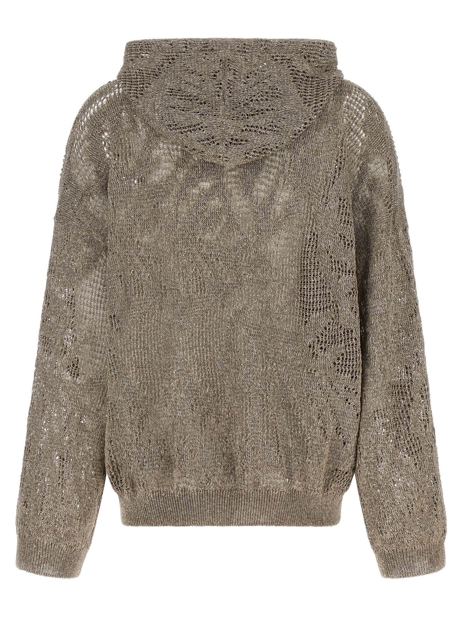 Brunello Cucinelli Brown Linen Cardigan