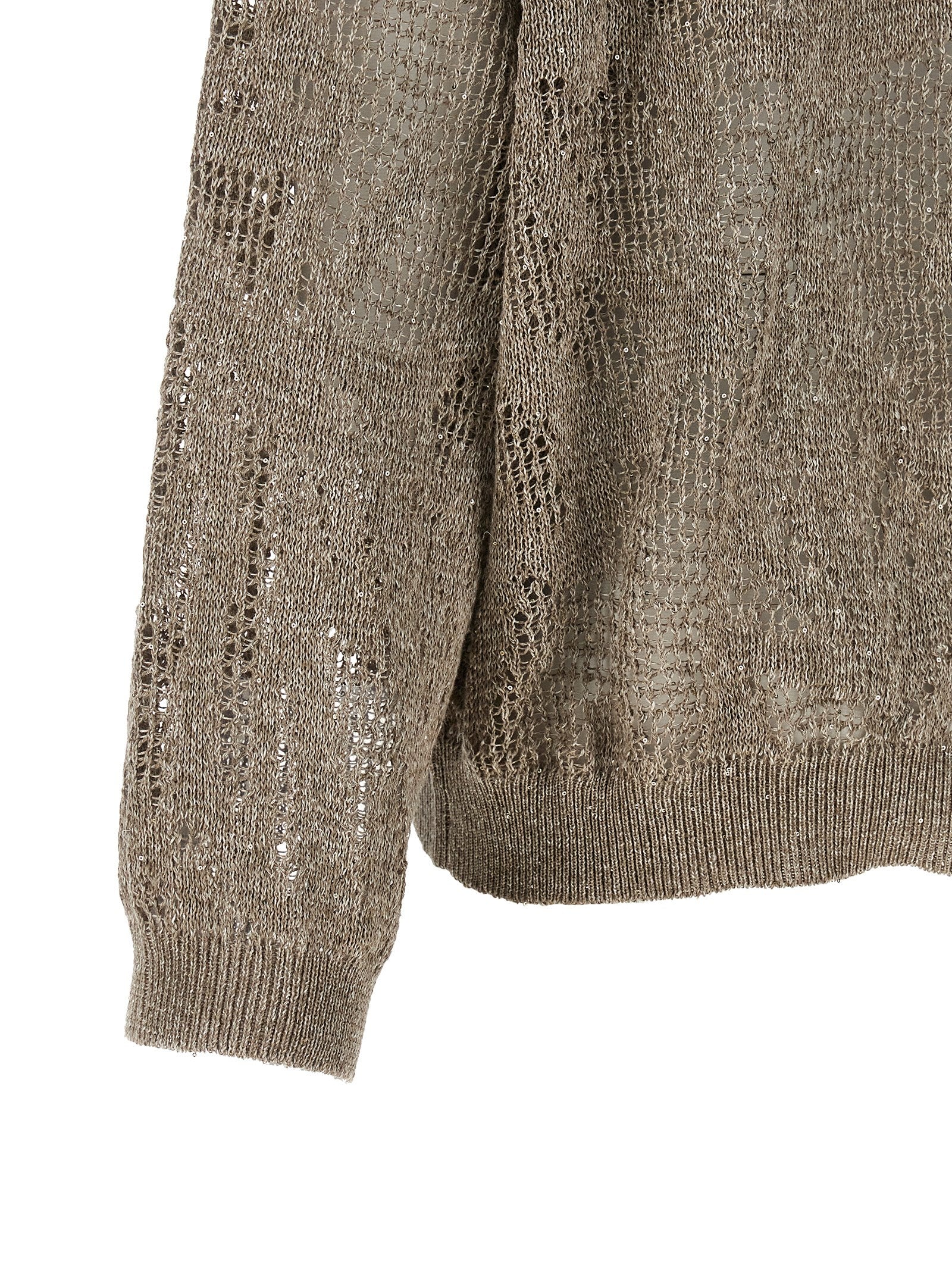 Brunello Cucinelli Brown Linen Cardigan