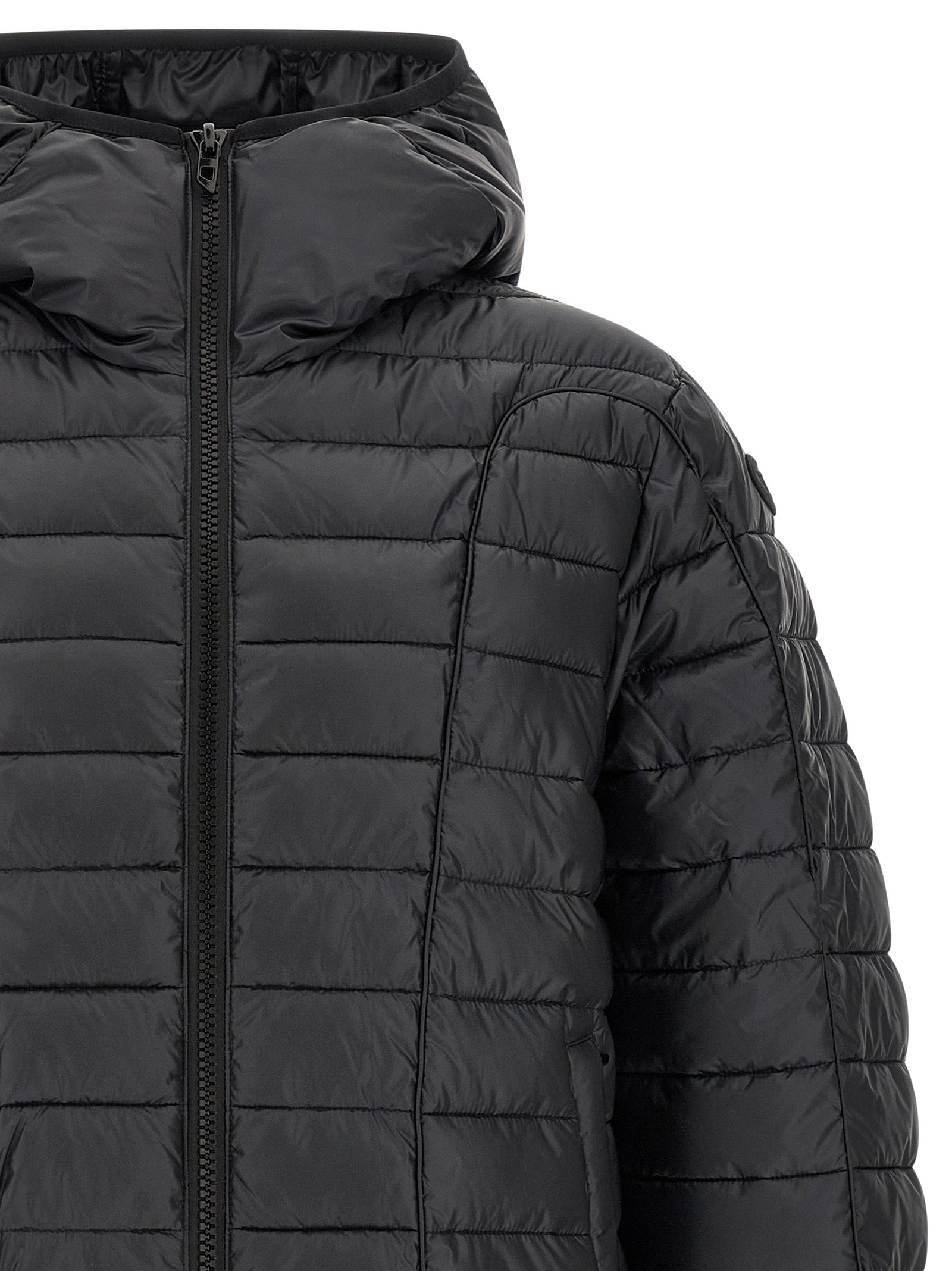 Diesel Black Polyester Full-Length Jacket