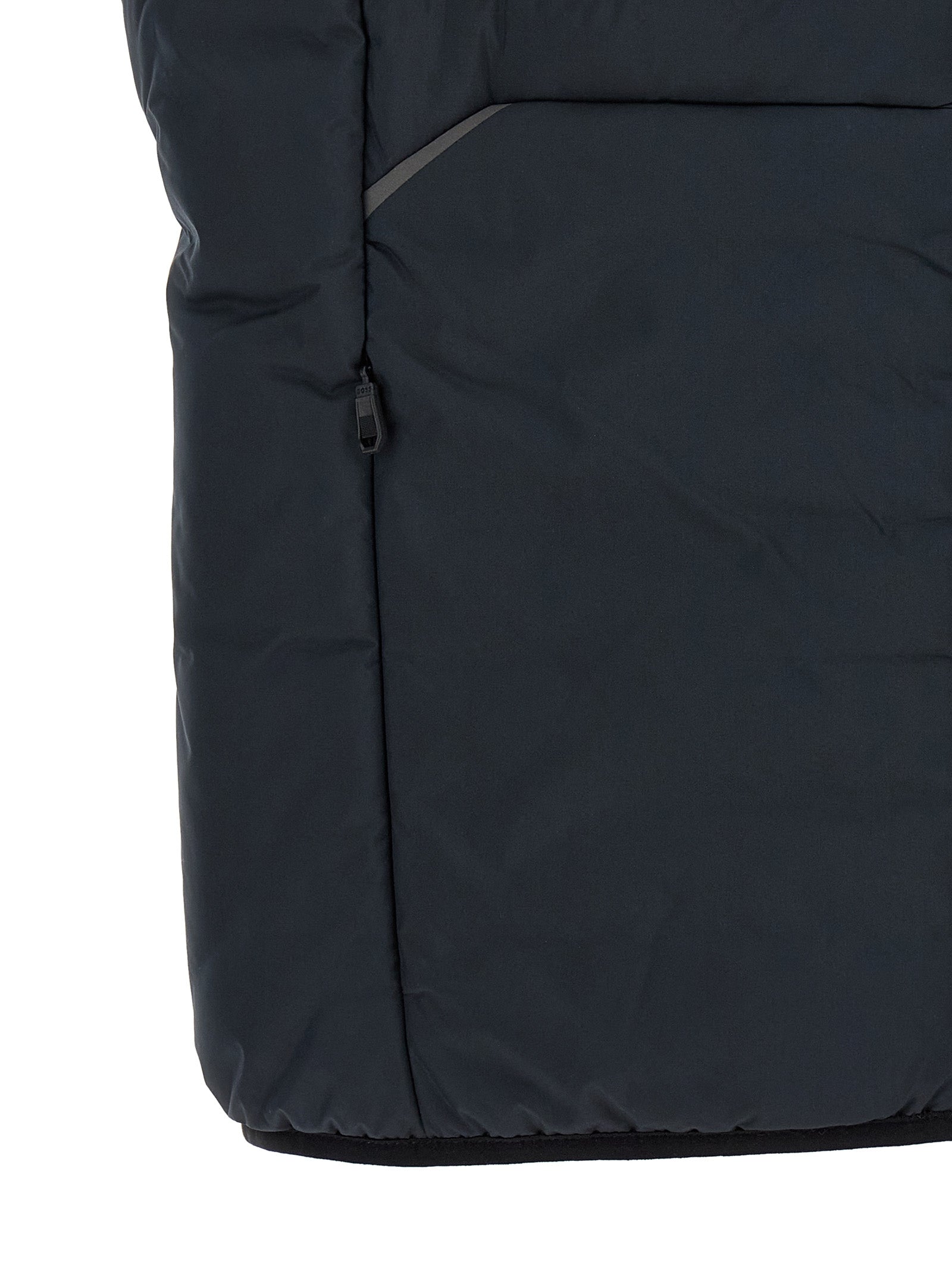 Hugo Boss Blue Polyester Sleeveless Jacket