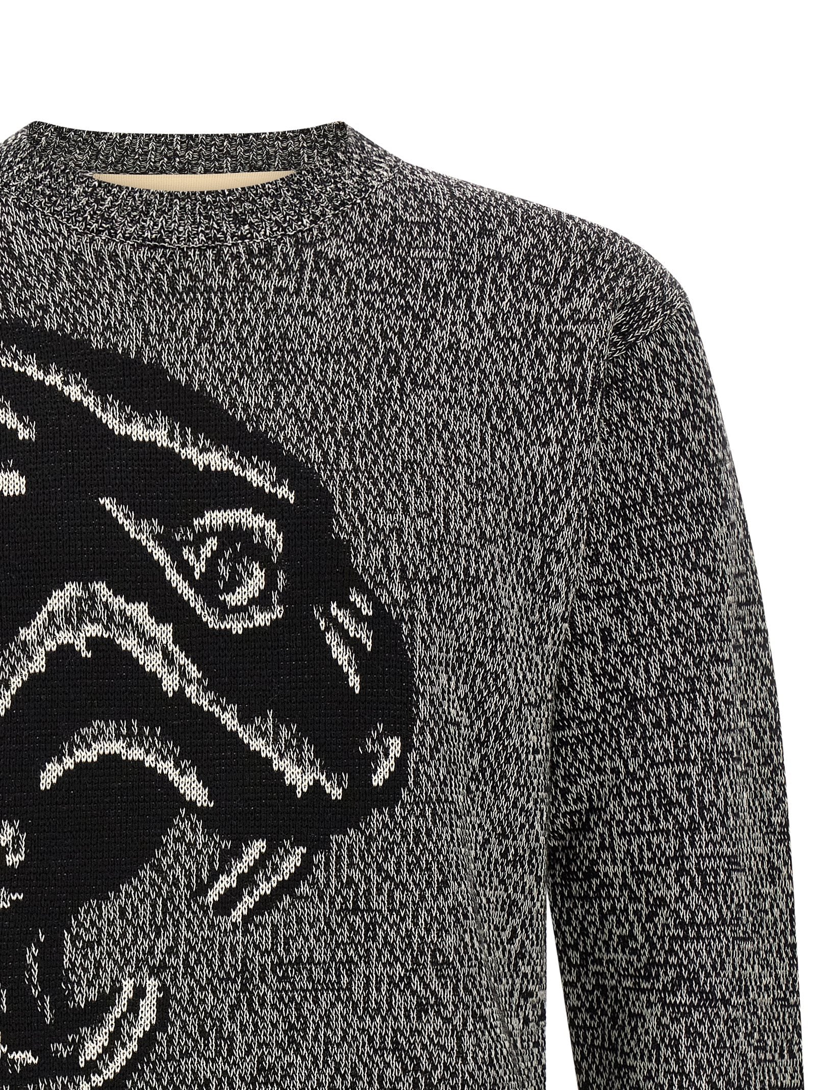 Valentino Garavani Bicolor Virgin Wool Cardigan