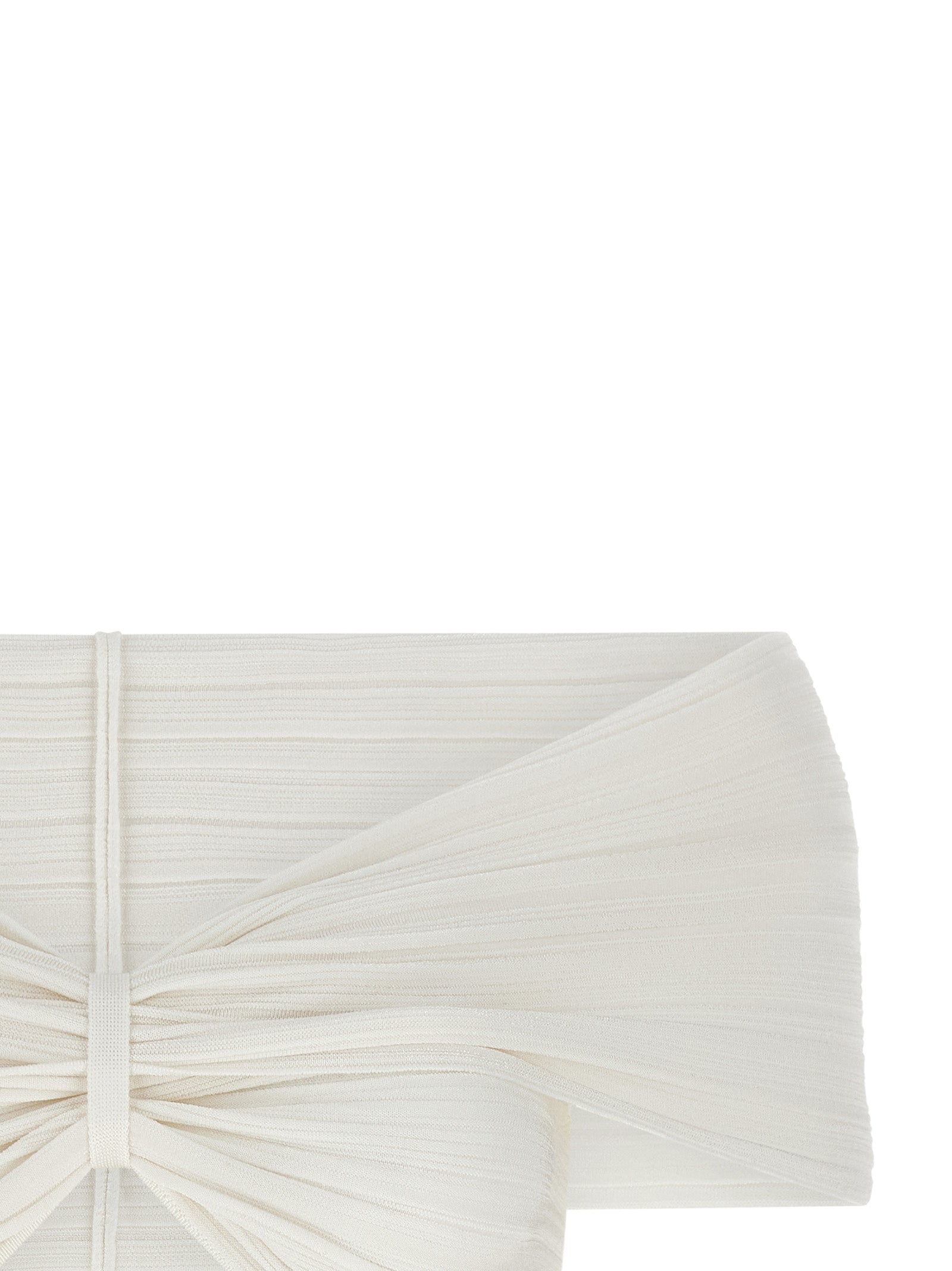 ANTONINO VALENTI White Viscose Sleeveles T-Shirt