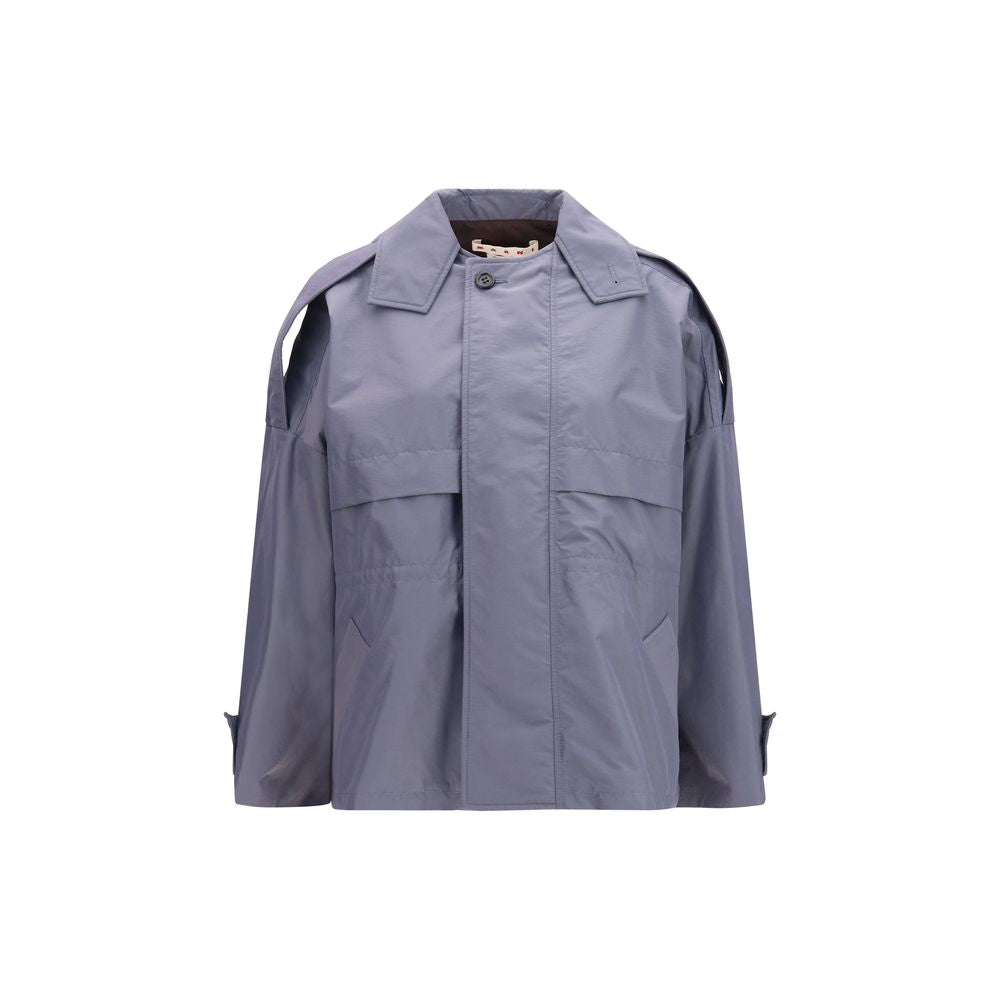 Marni Gray Polyamide Full-Length Jacket